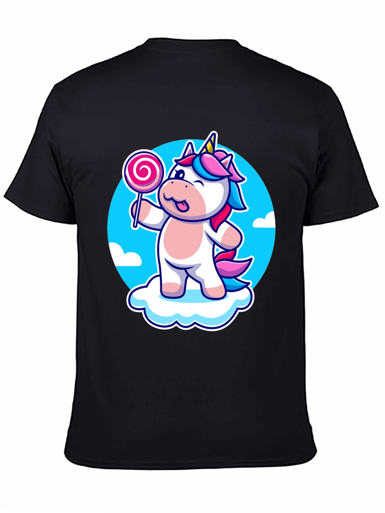 Unicorn Lollipop Graphic T-Shirt - Cute and Fun Design