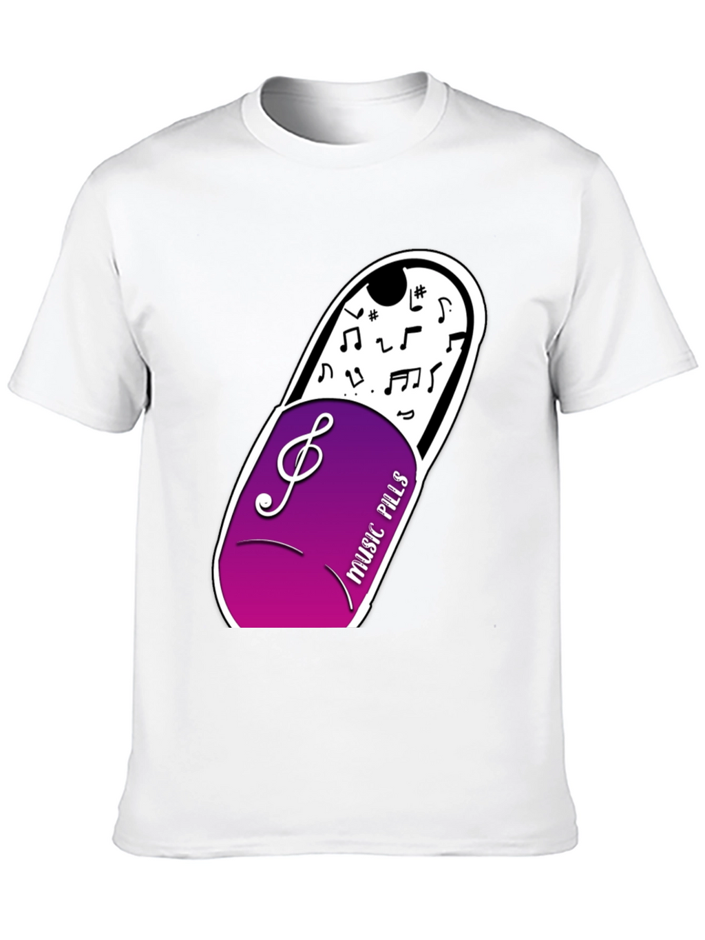 Music Pills Graphic T-Shirt - Black Cotton Tee