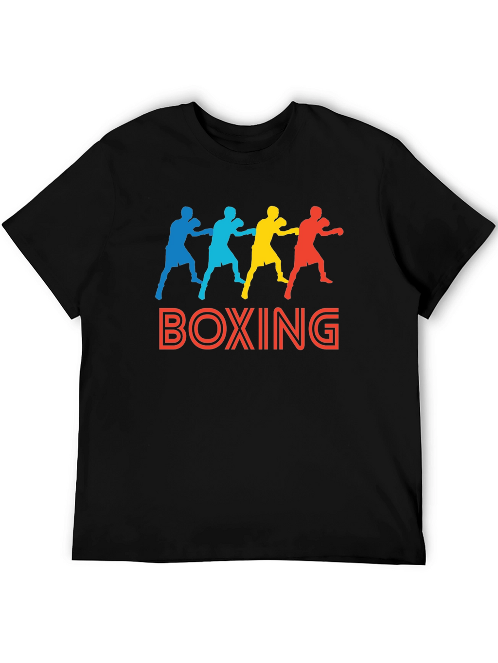 Boxing Graphic Print Black T-Shirt