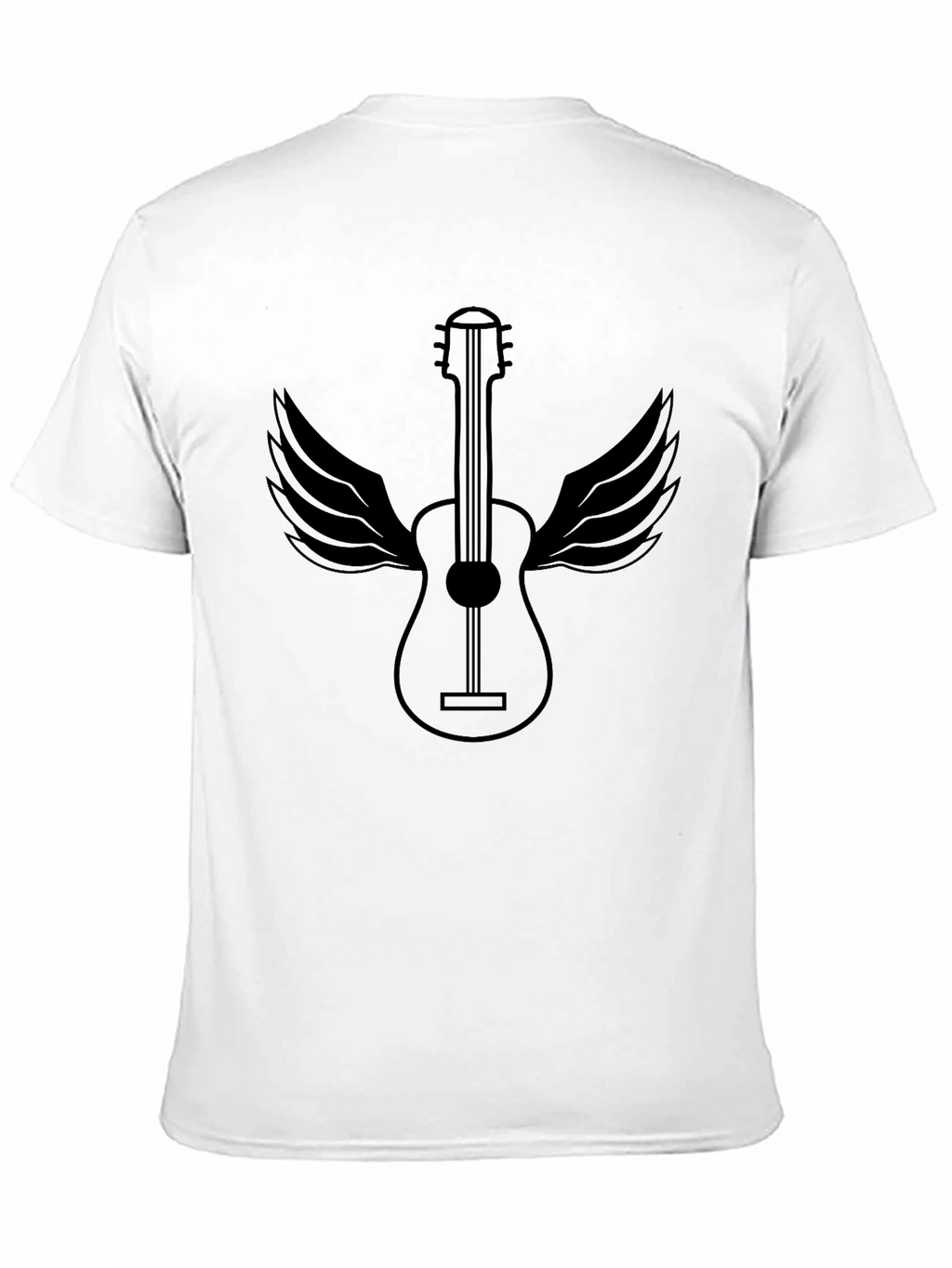 Guitar Wings Graphic Tee - Black Cotton Comfort