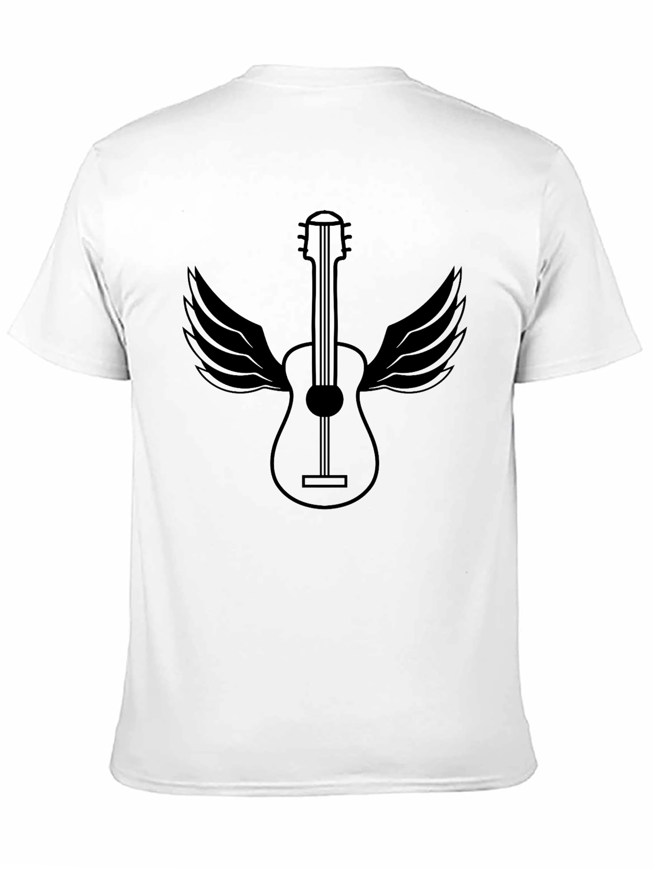 Guitar Wings Graphic Tee - Black Cotton Comfort