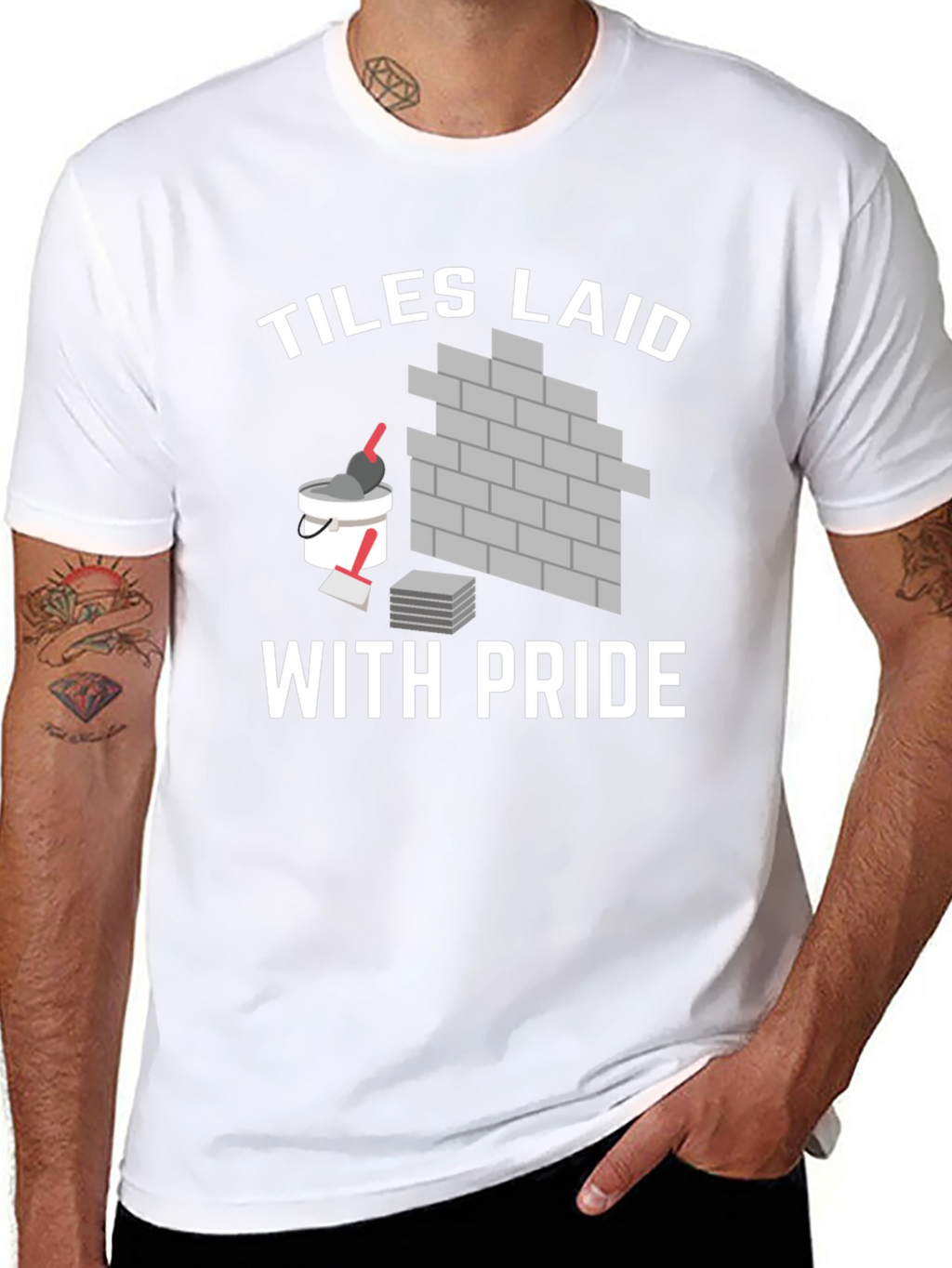 Tiles Laid With Pride Black T-Shirt