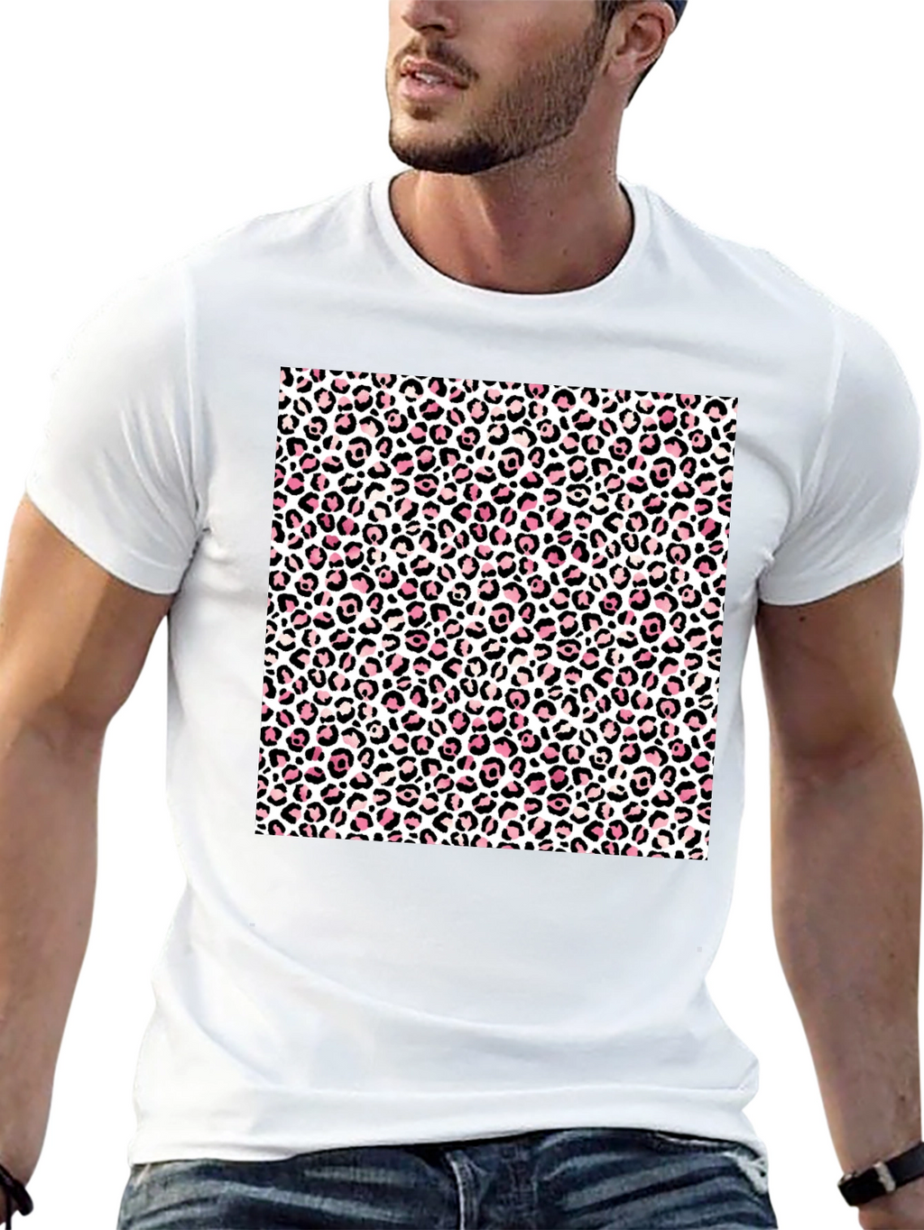 Leopard Print Black T-Shirt