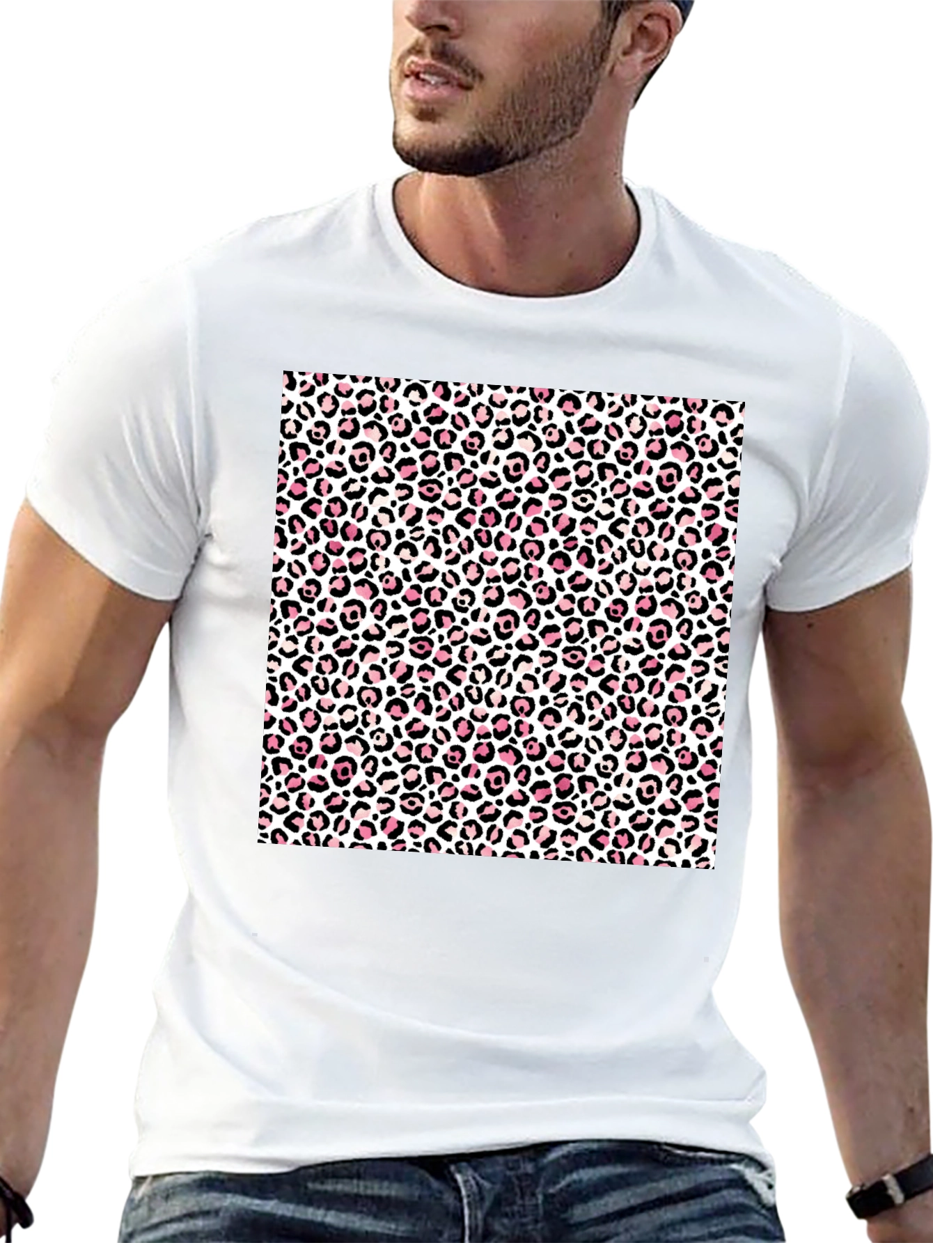 Leopard Print Black T-Shirt