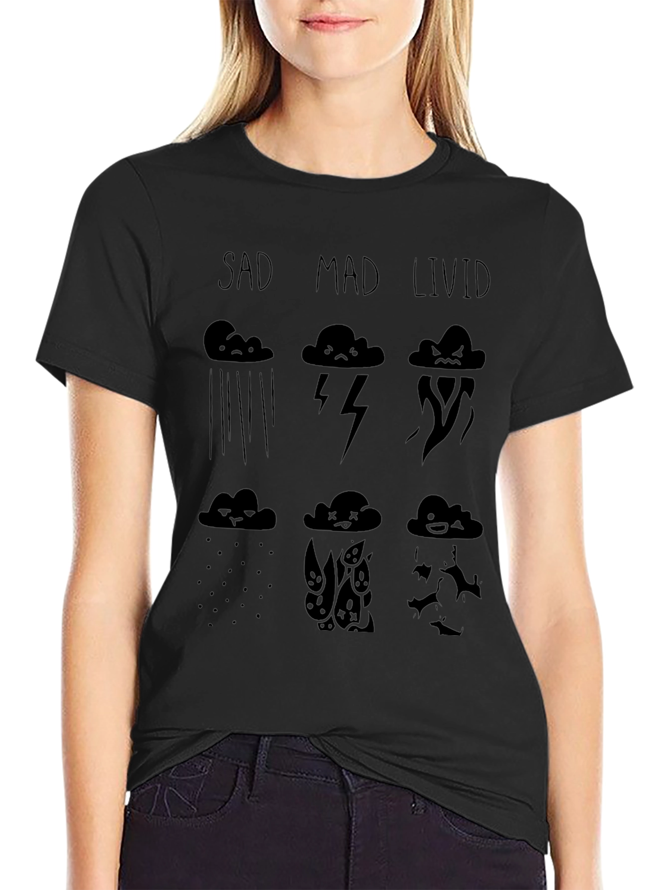 Mood Cloud T-Shirt - Sad Mad Livid