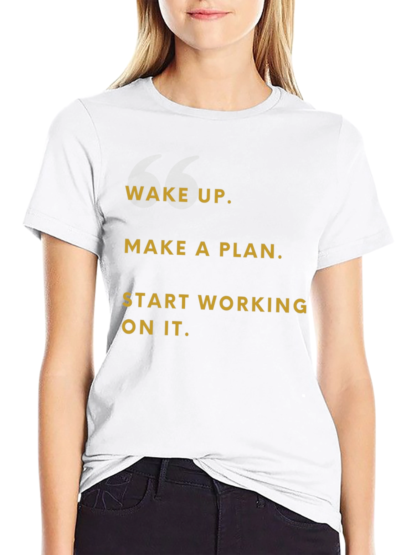 Motivational Graphic T-Shirt - Wake Up Make a Plan