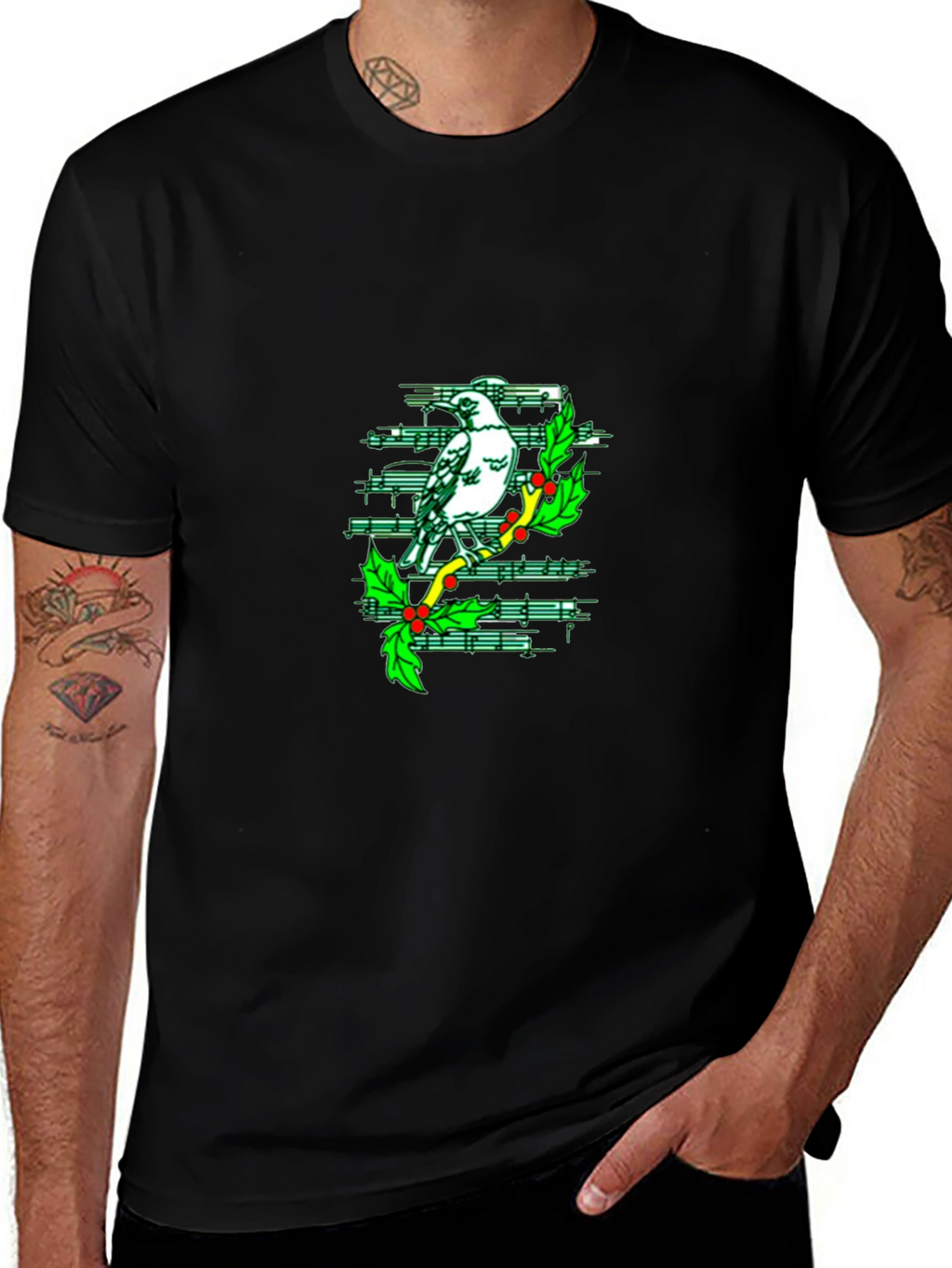 Musical Mockingbird T-Shirt - Black