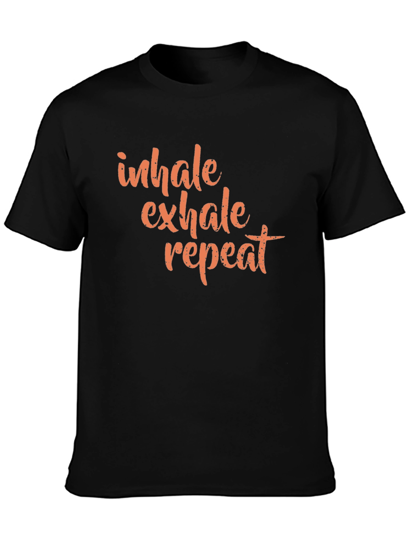 Inhale Exhale Repeat Graphic Tee - Black