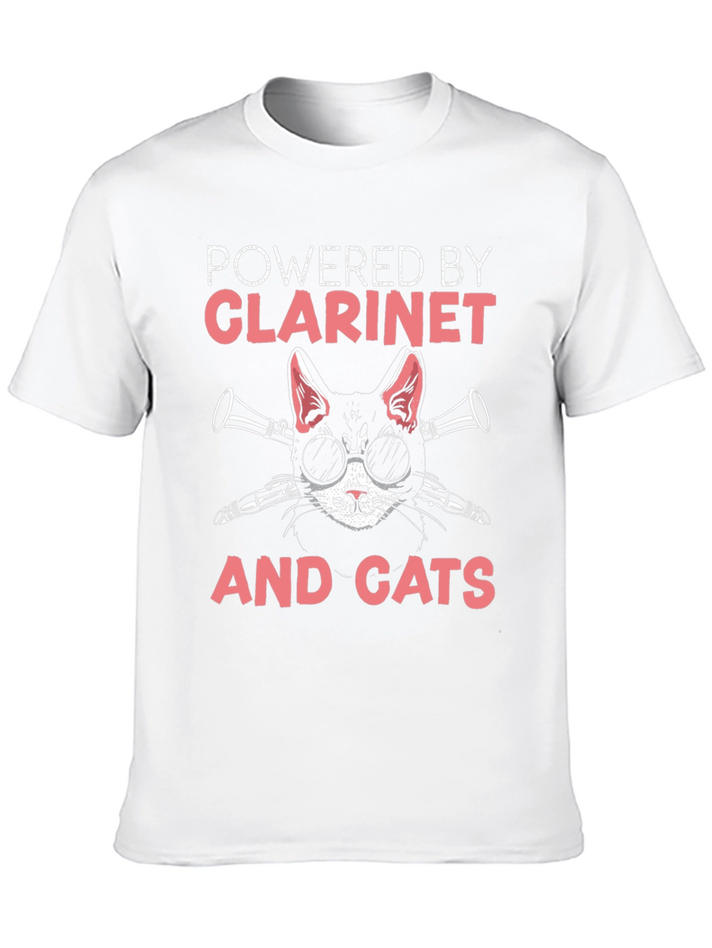Powered By Clarinet and Cats T-Shirt