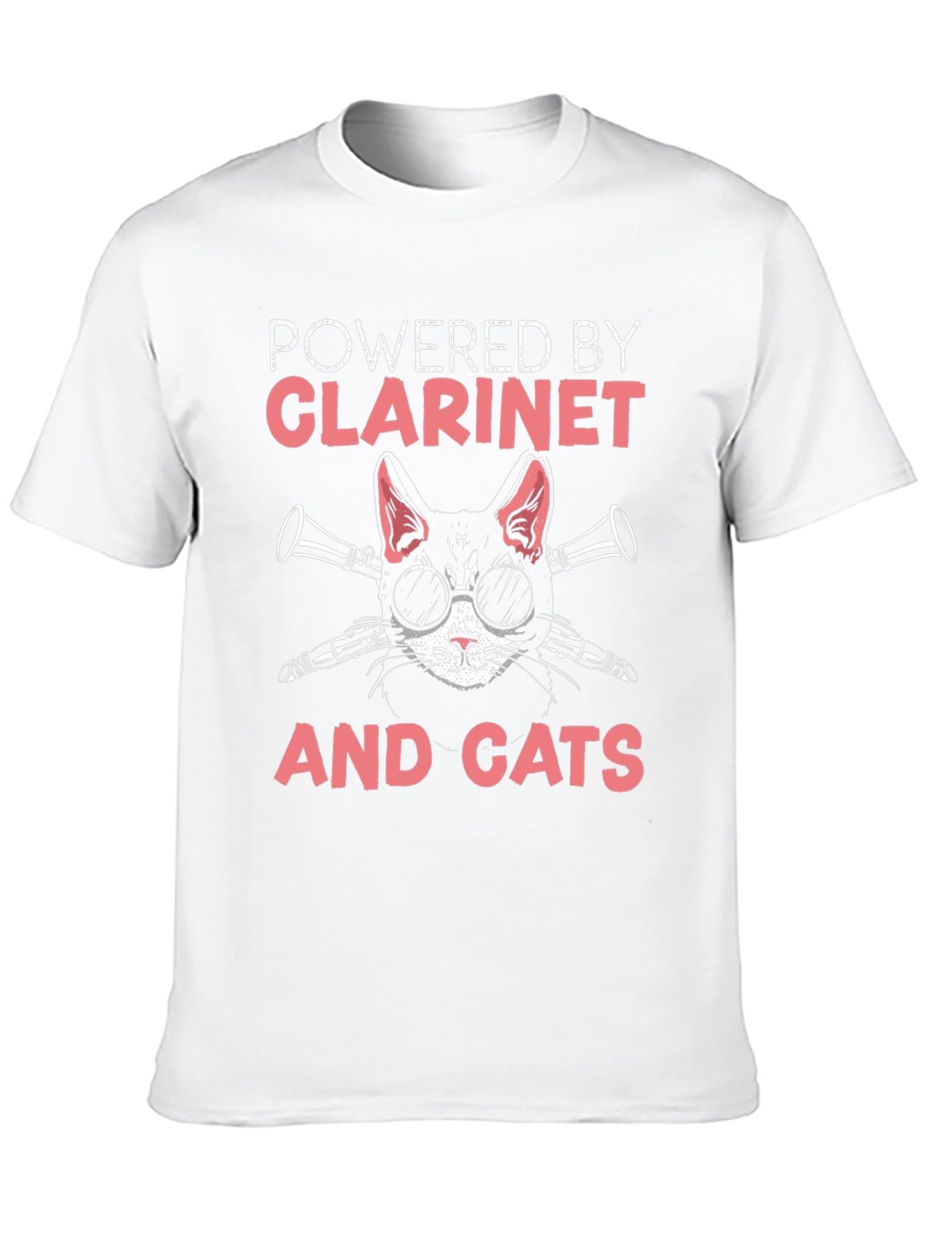 Powered By Clarinet and Cats T-Shirt