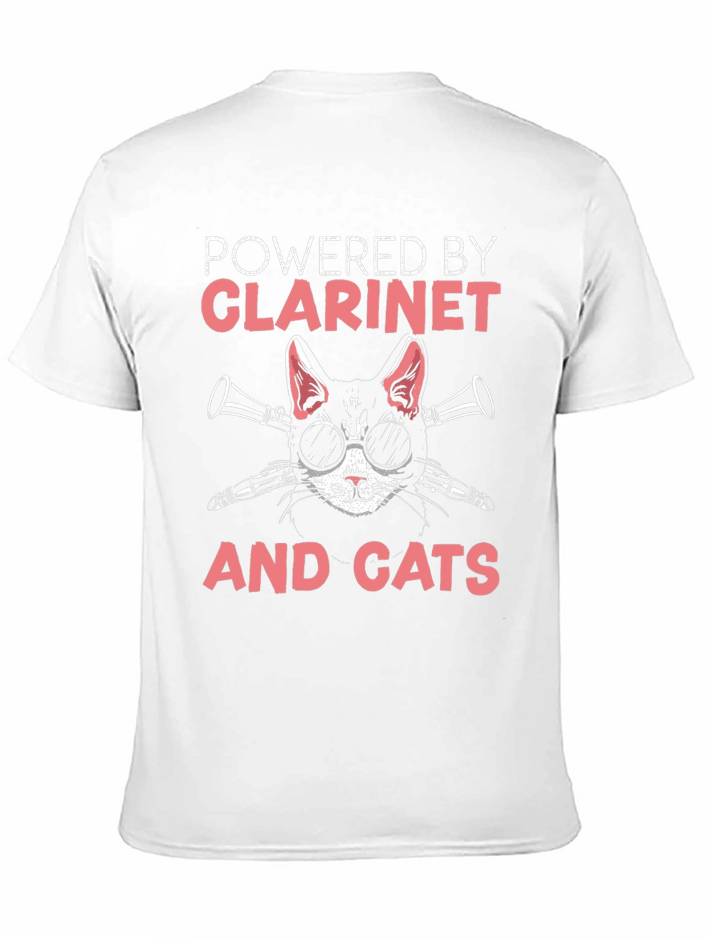 Powered By Clarinet and Cats T-Shirt