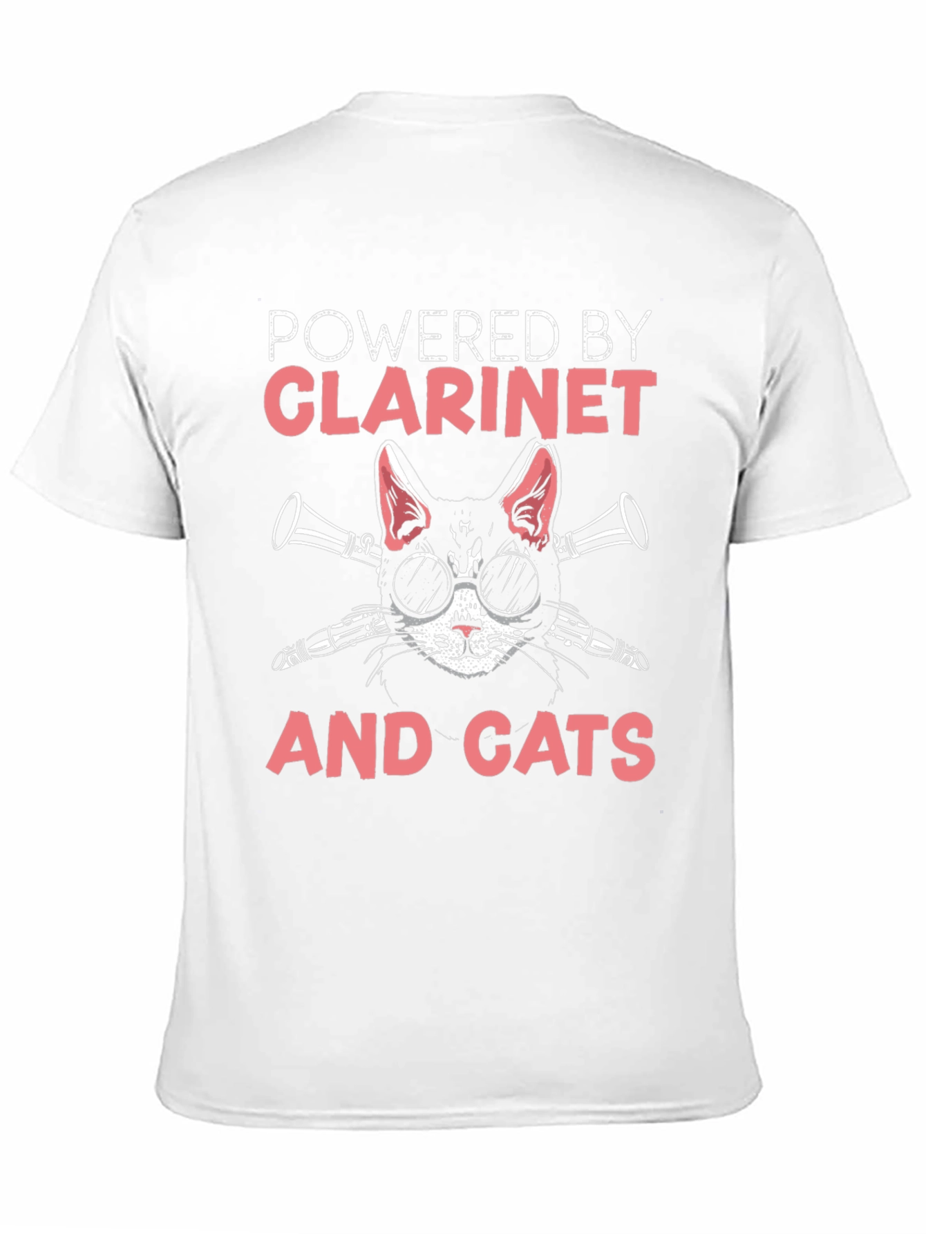 Powered By Clarinet and Cats T-Shirt