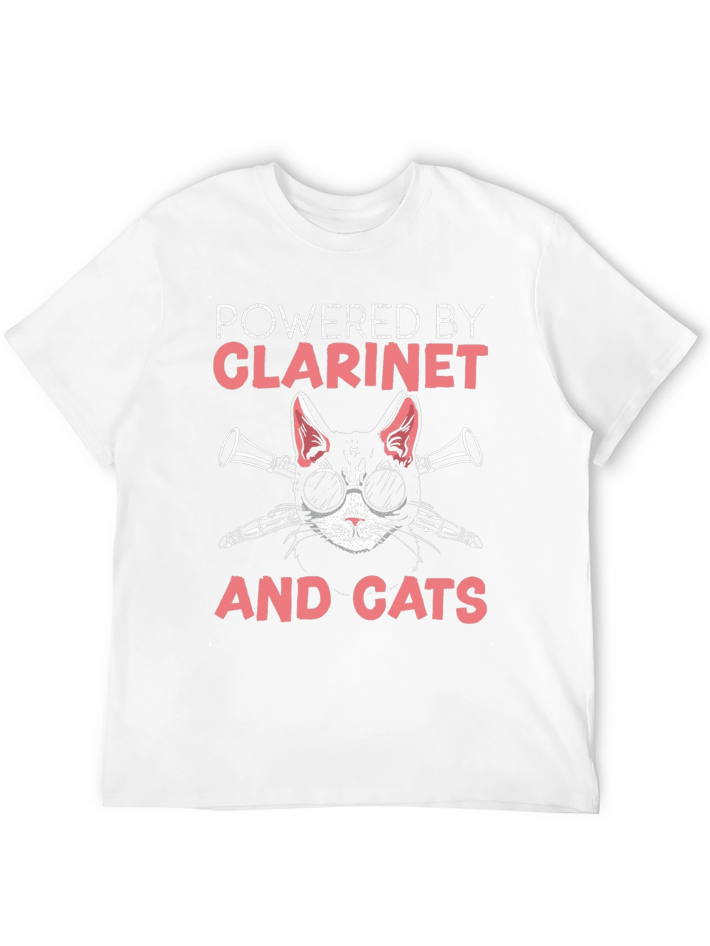Powered By Clarinet and Cats T-Shirt