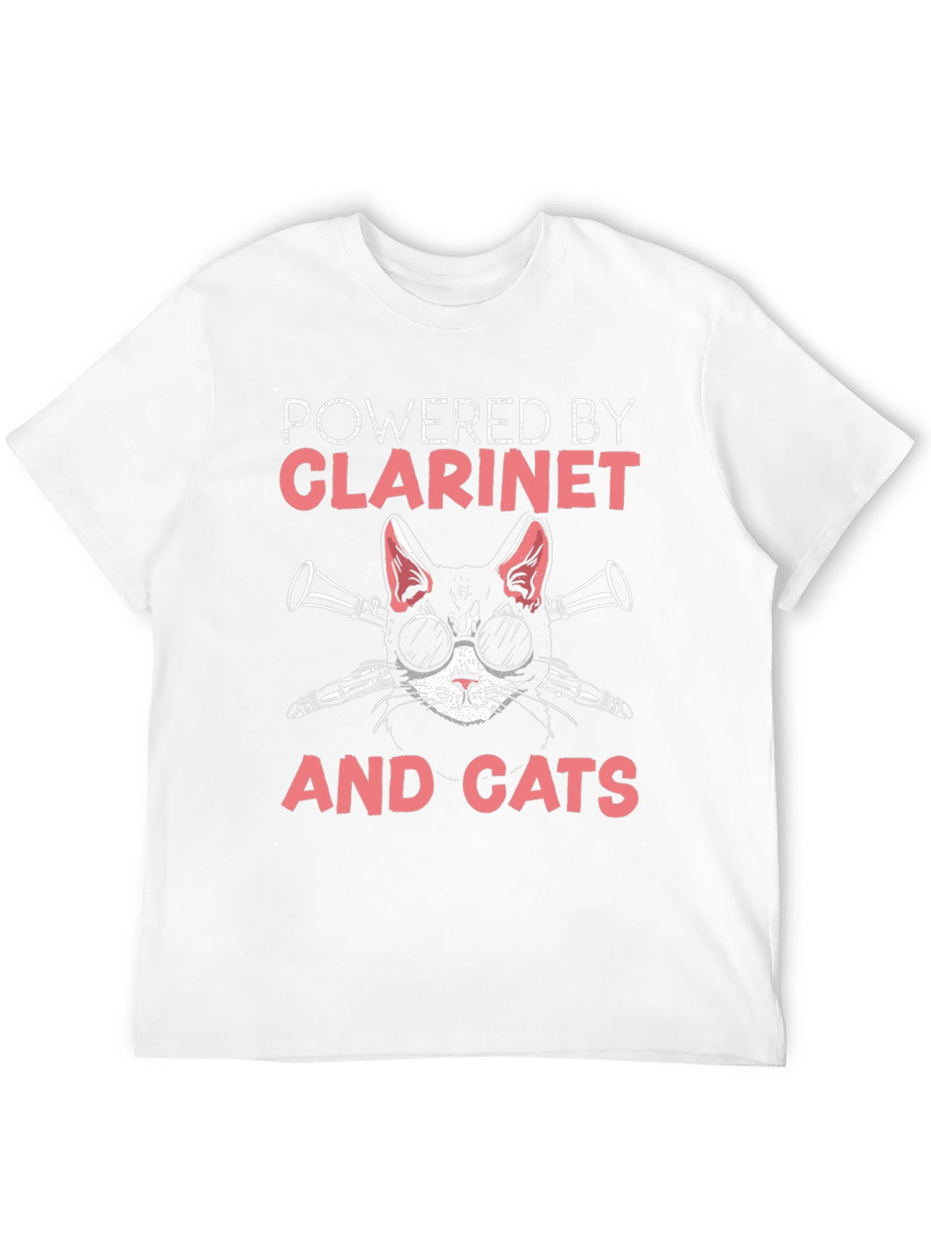 Powered By Clarinet and Cats T-Shirt