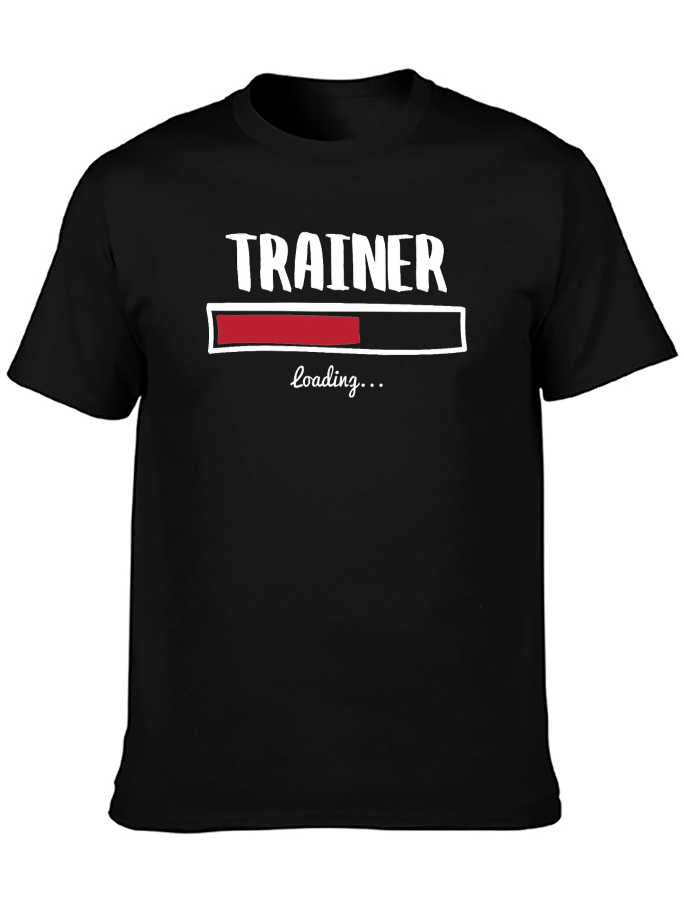 Trainer Loading Funny Black Graphic Tee
