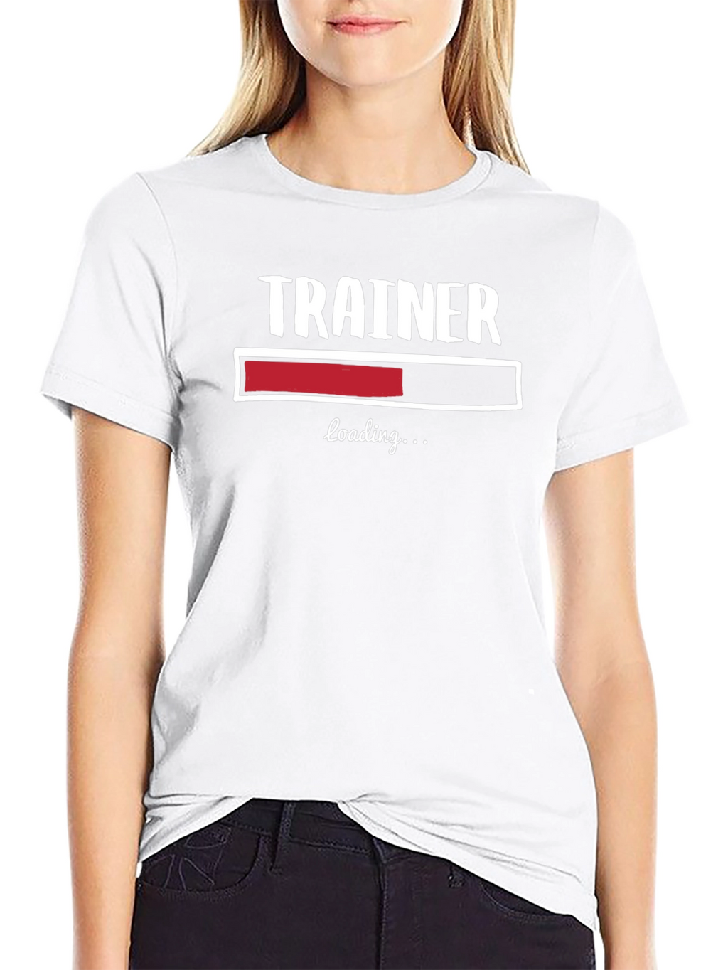 Trainer Loading Funny Black Graphic Tee