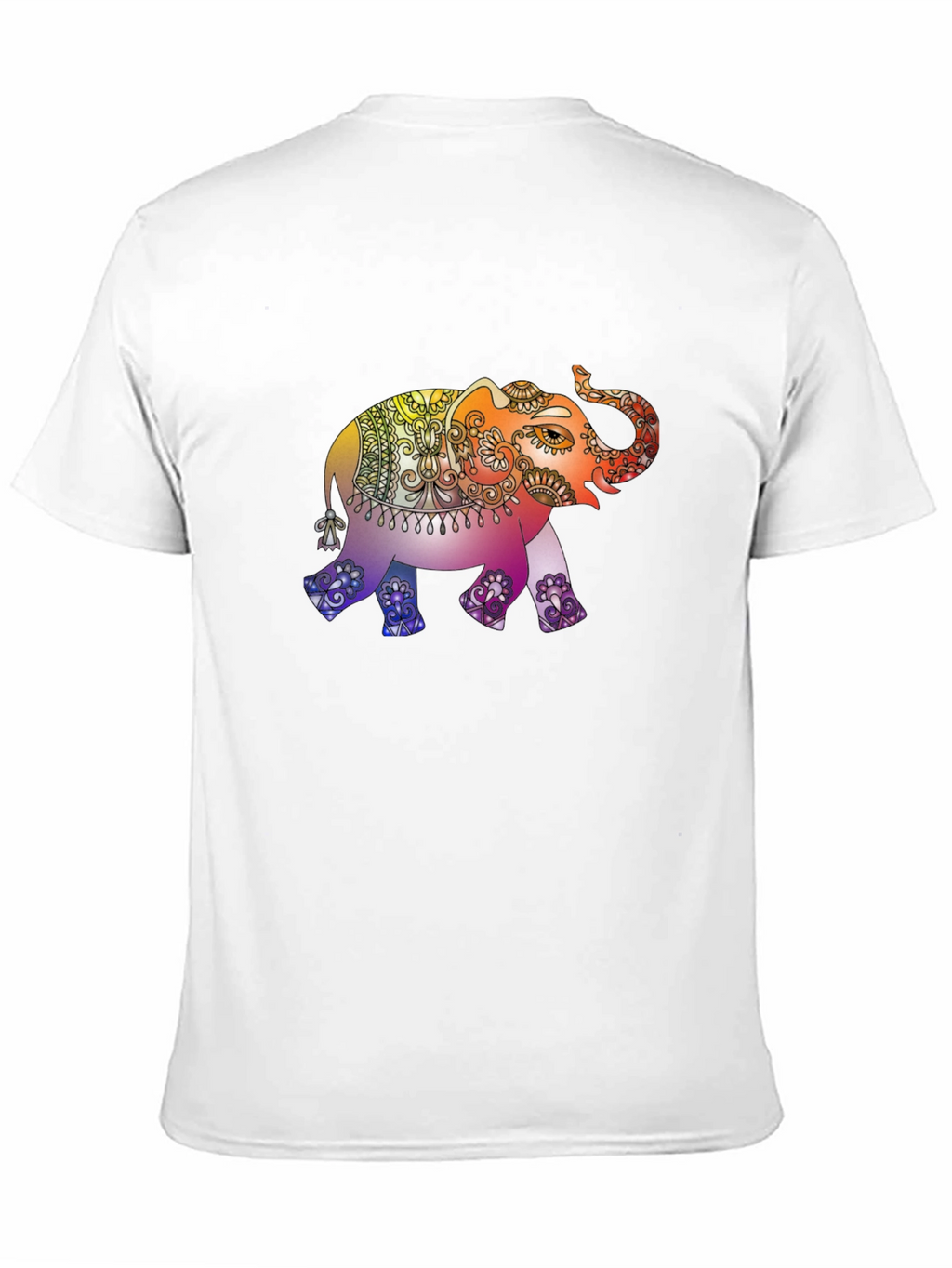 Elephant Mandala Graphic Tee - Mens Black T-Shirt