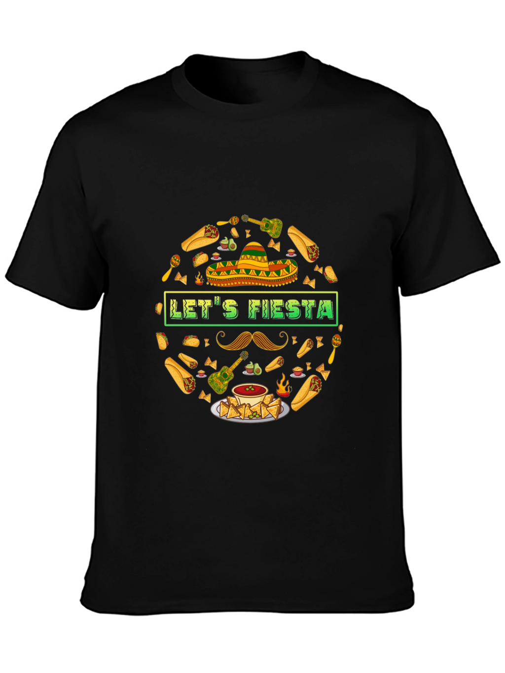 Lets Fiesta T-Shirt - Mexican Food & Party Theme