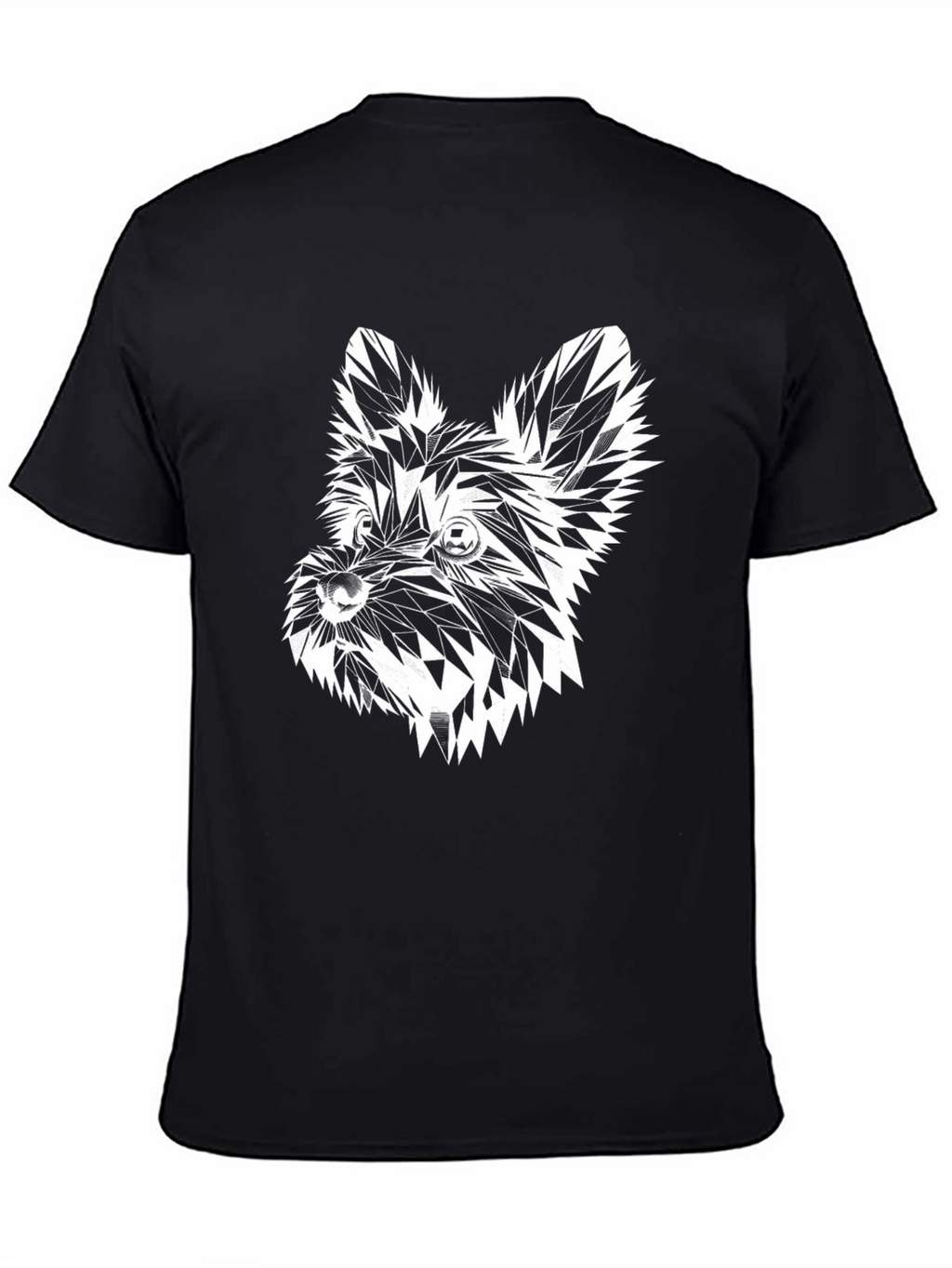 Abstract Dog Graphic Tee - Stylish Black T-Shirt