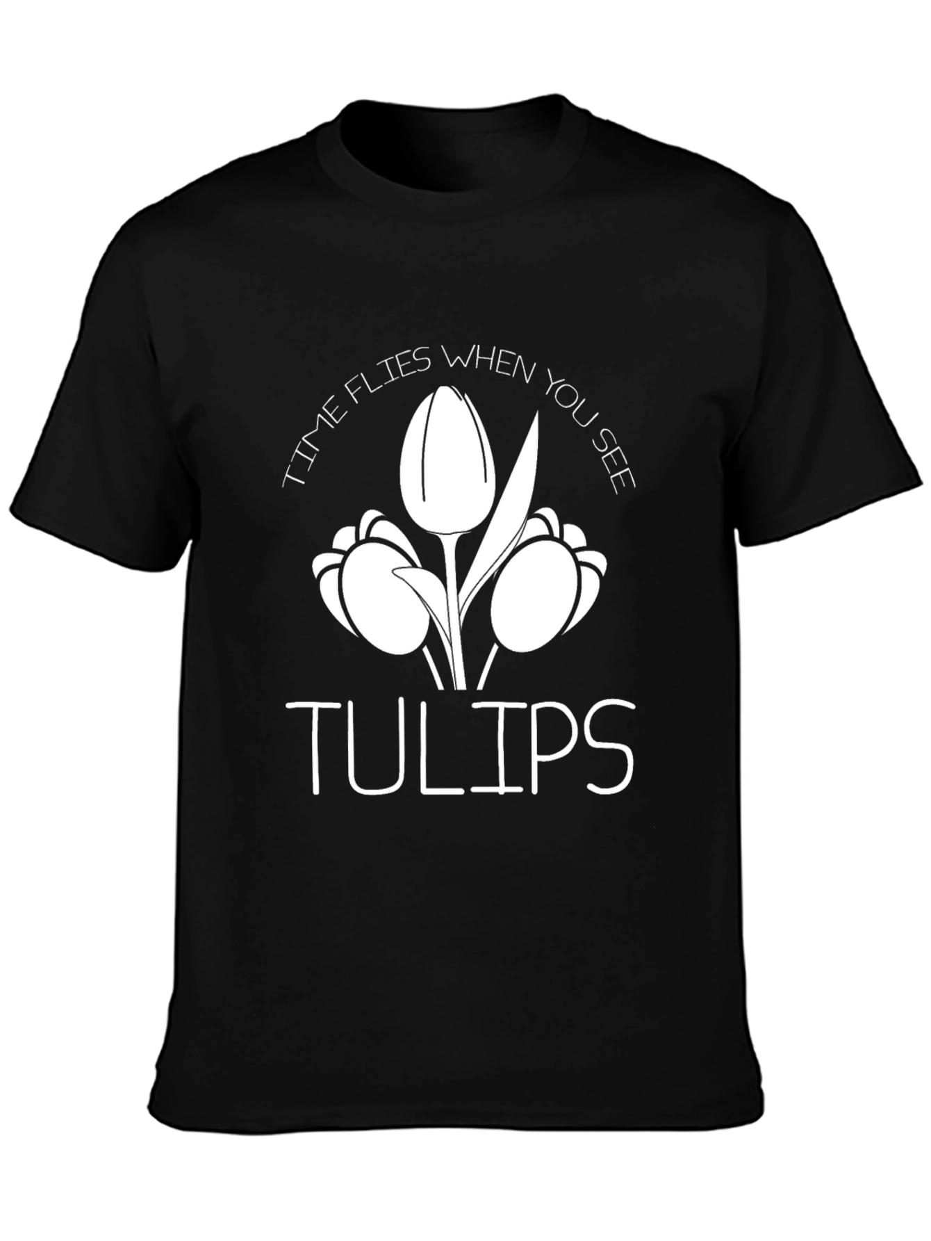 Time Flies When You See Tulips Graphic Tee