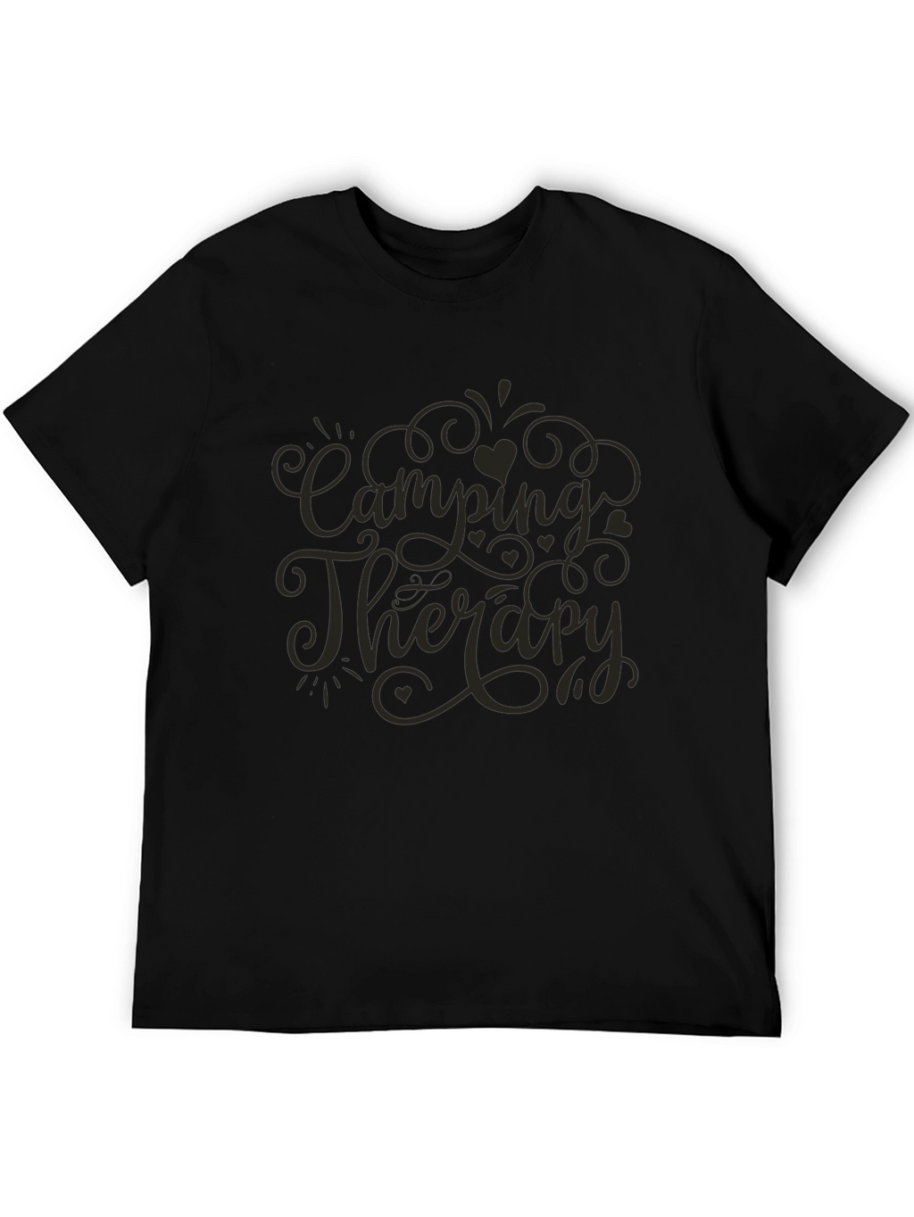 Camping Therapy Graphic Tee - Black T-Shirt