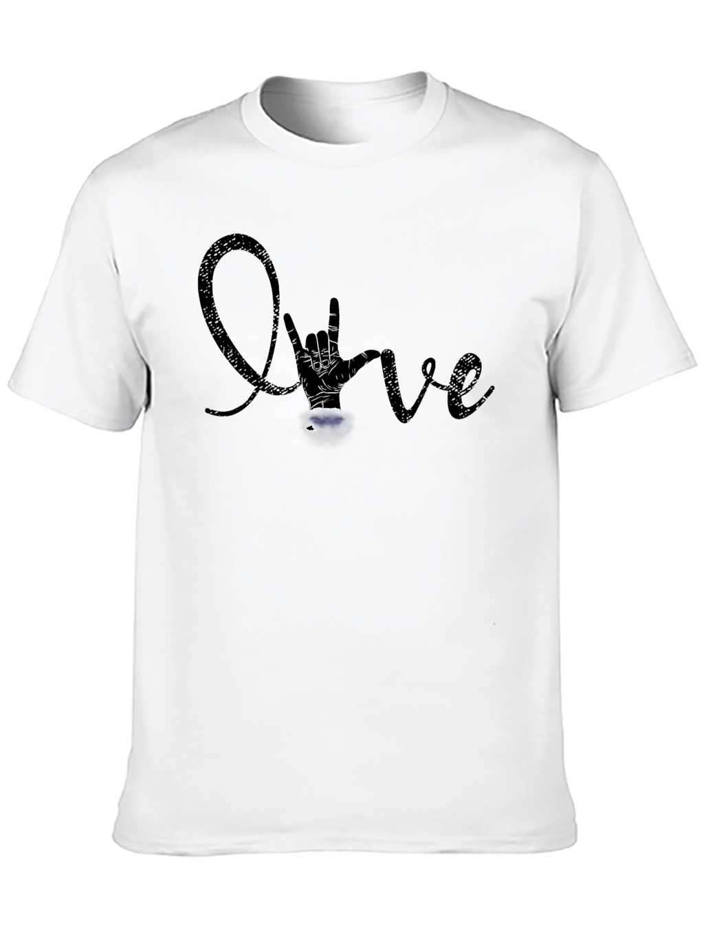 Love Sign Language Graphic Black T-Shirt