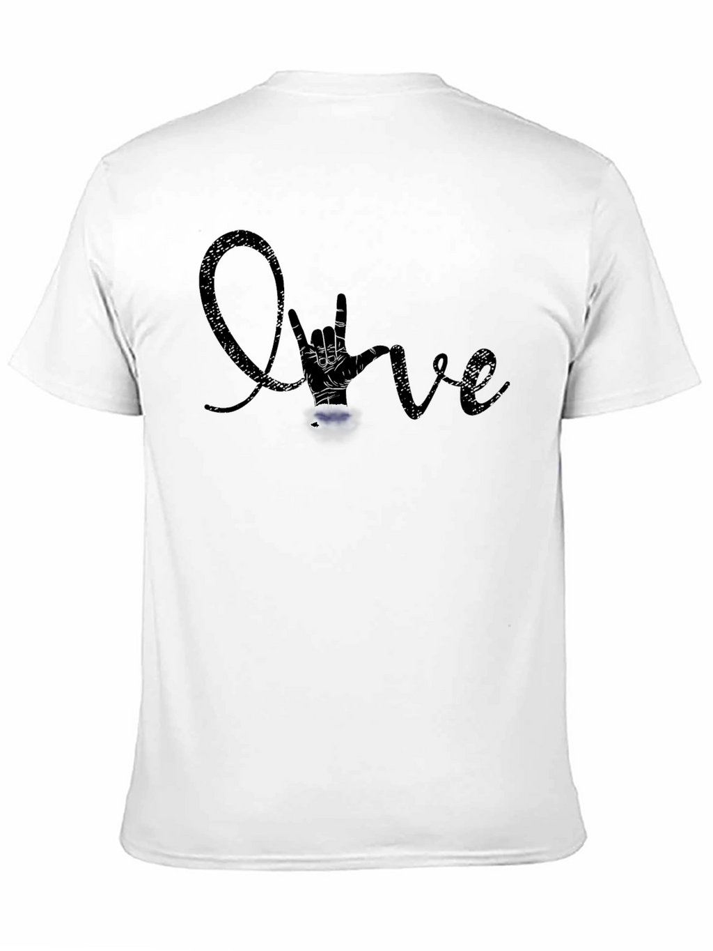 Love Sign Language Graphic Black T-Shirt