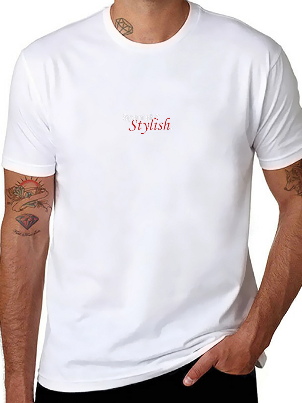 Spanish? Stylish. Mens Black T-Shirt