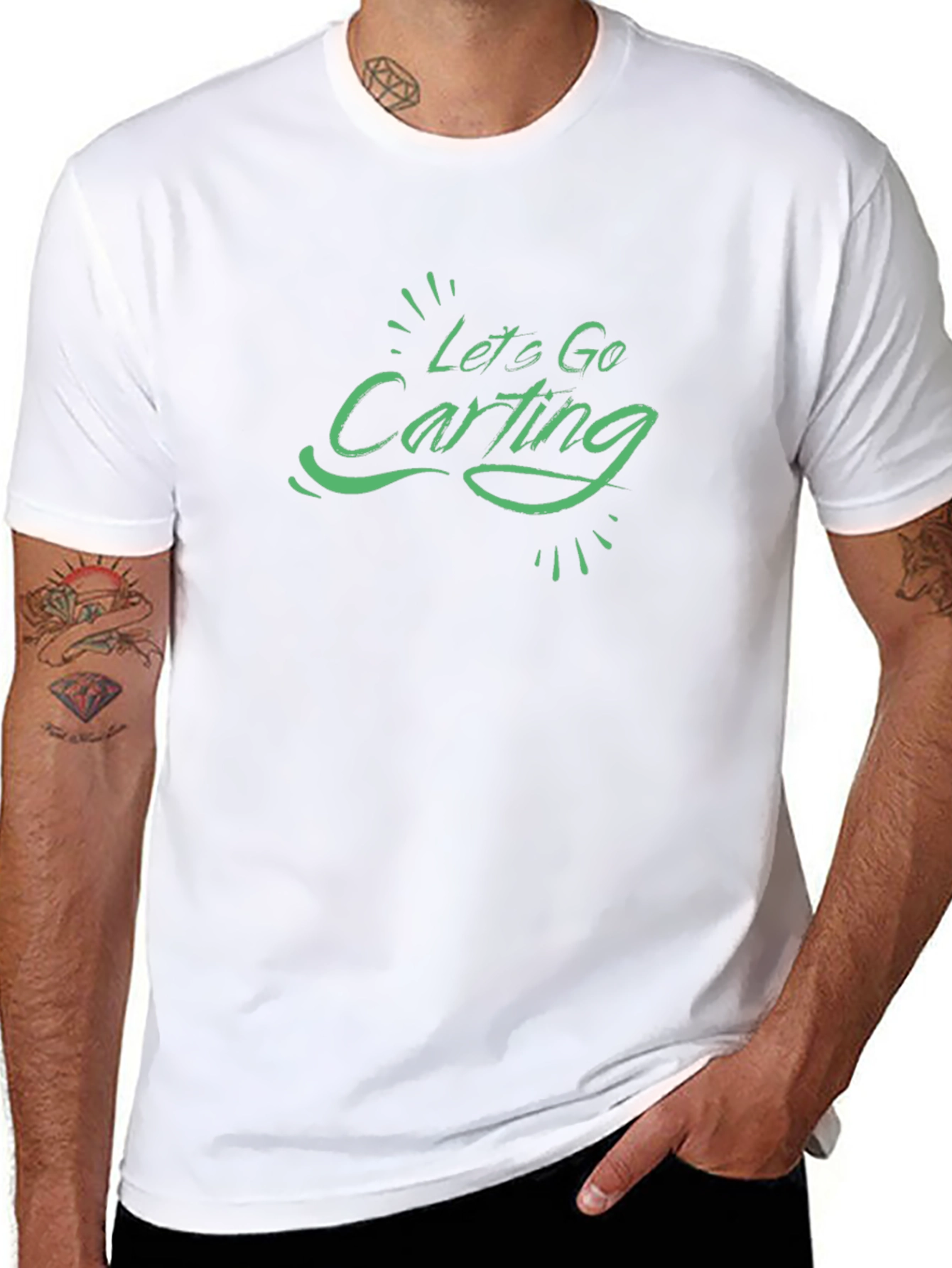Lets Go Carting T-Shirt - Black Cotton Tee