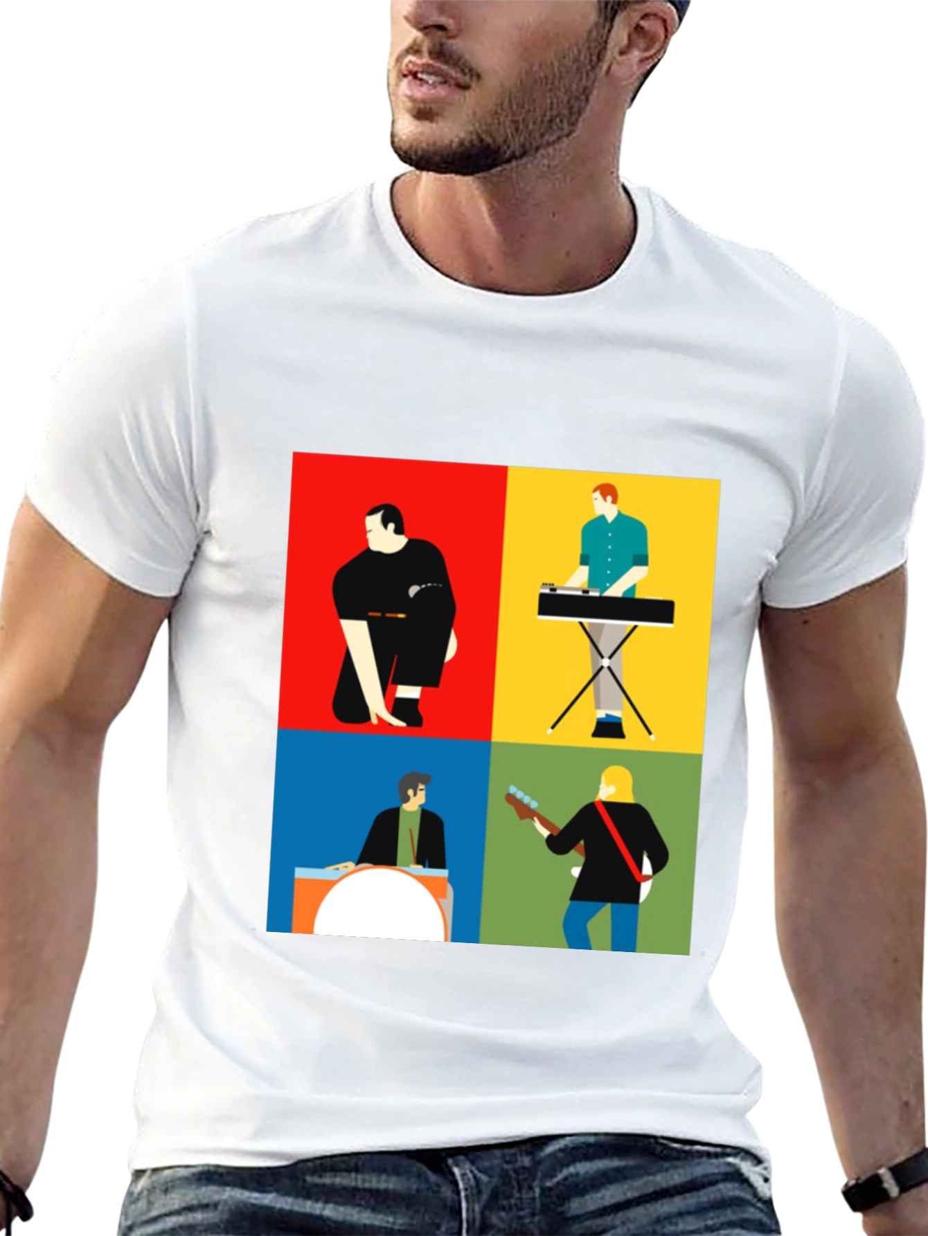 Modern Music Band T-Shirt: Stylish Graphic Tee