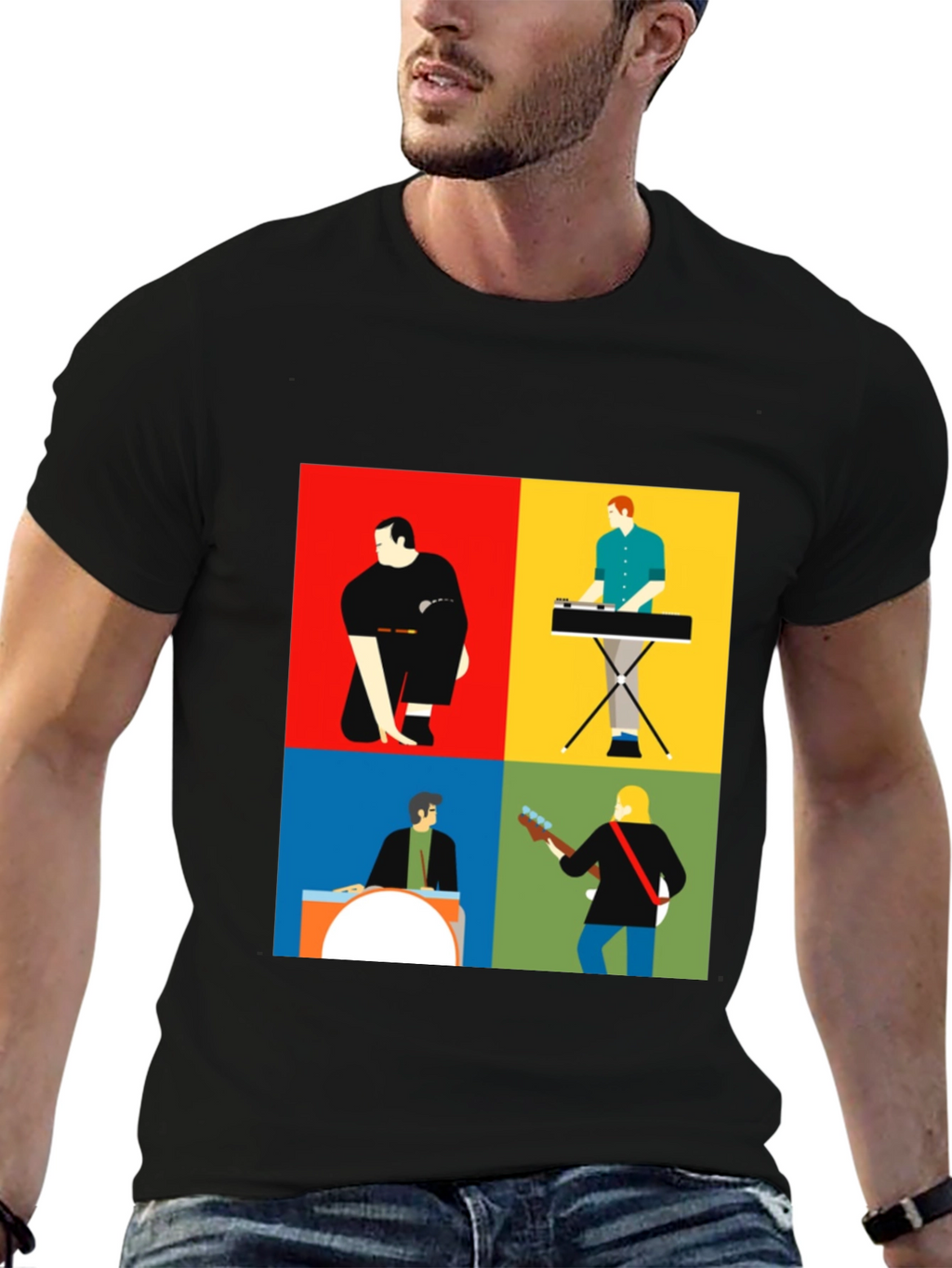 Modern Music Band T-Shirt: Stylish Graphic Tee