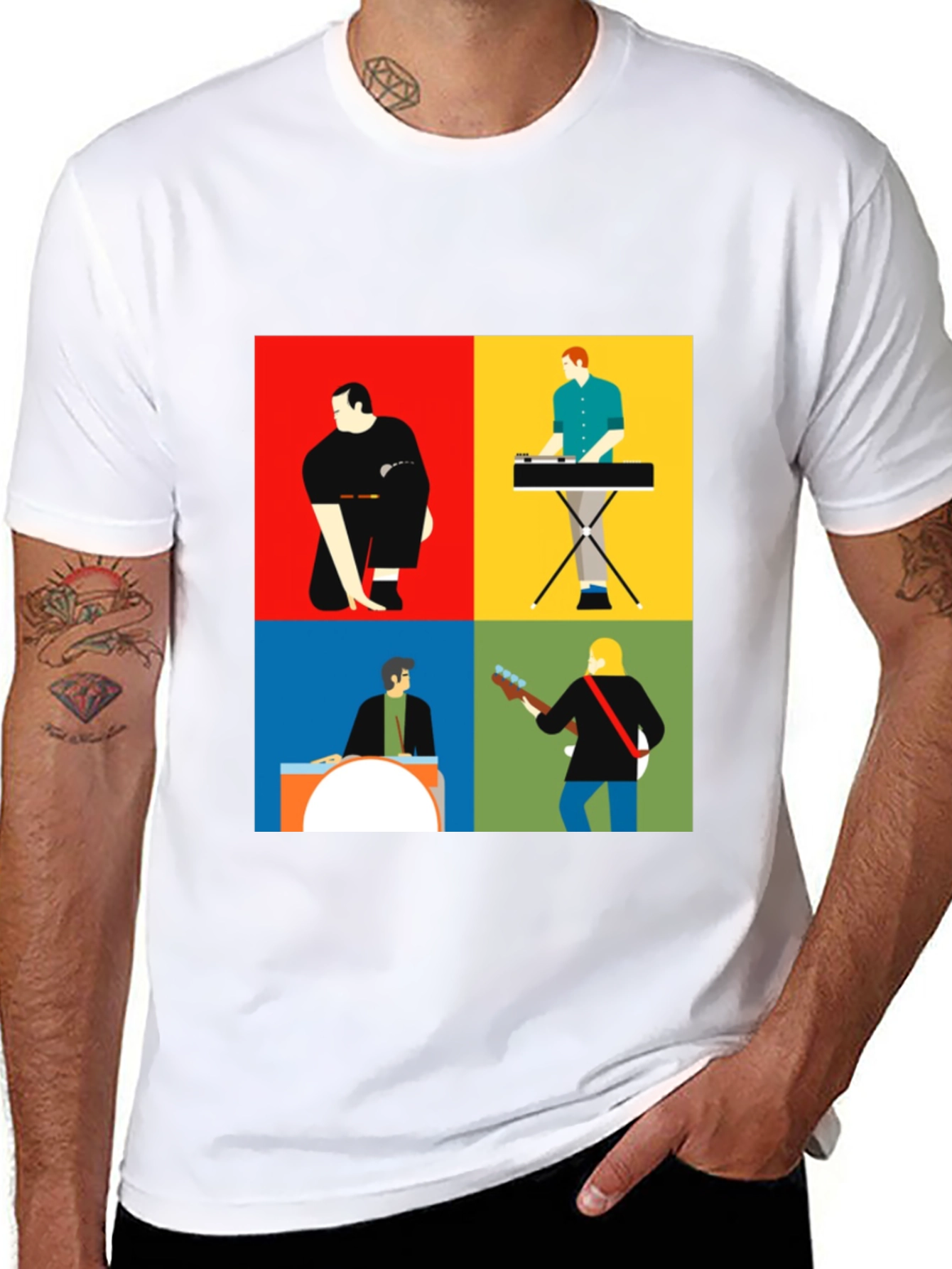 Modern Music Band T-Shirt: Stylish Graphic Tee