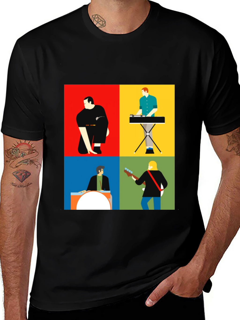 Modern Music Band T-Shirt: Stylish Graphic Tee