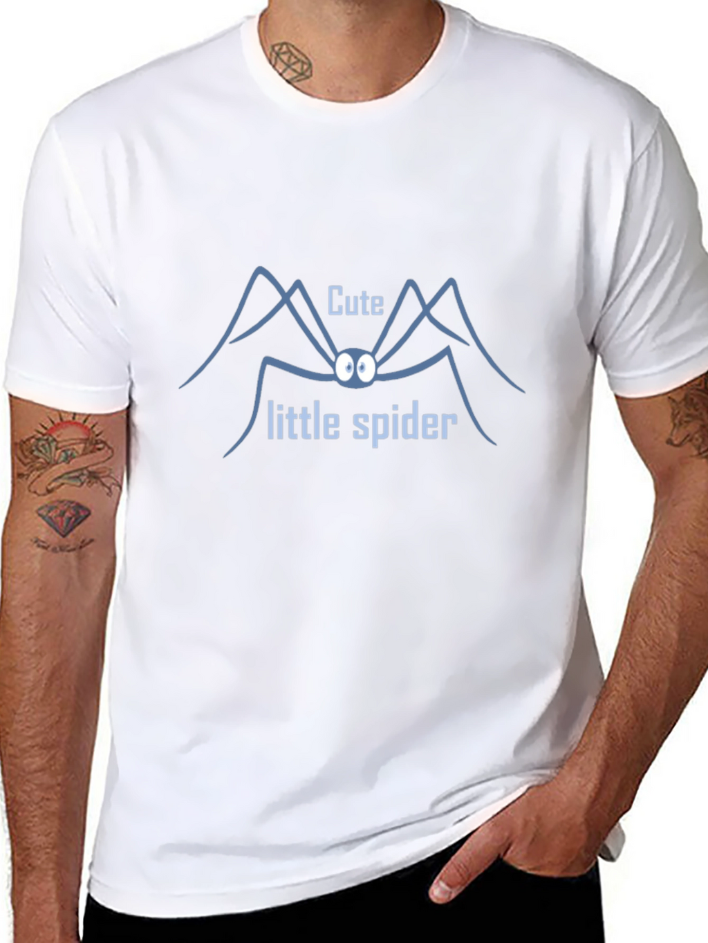 Cute Little Spider Graphic Tee - Black T-Shirt