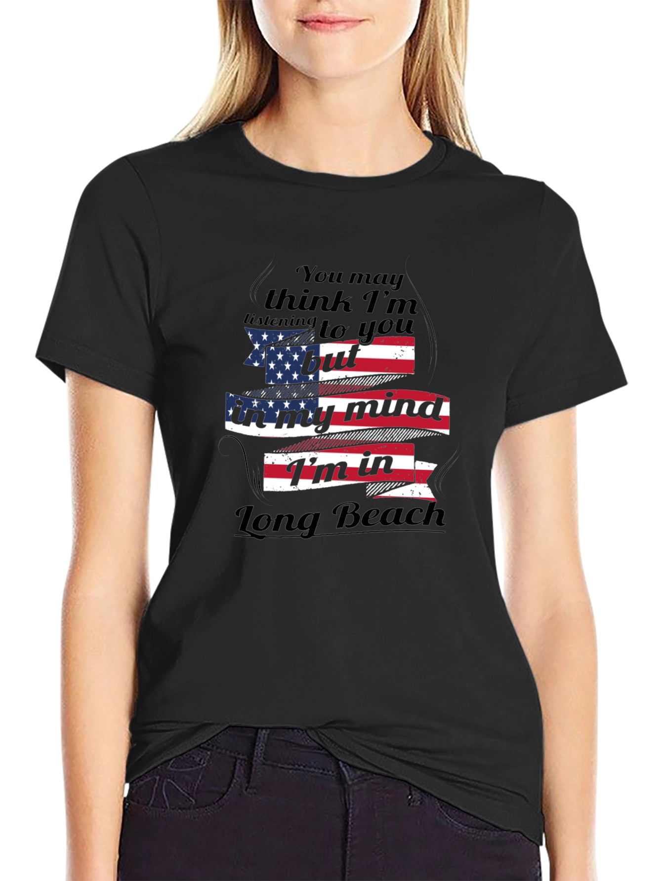 Long Beach Mind T-Shirt - Patriotic Design