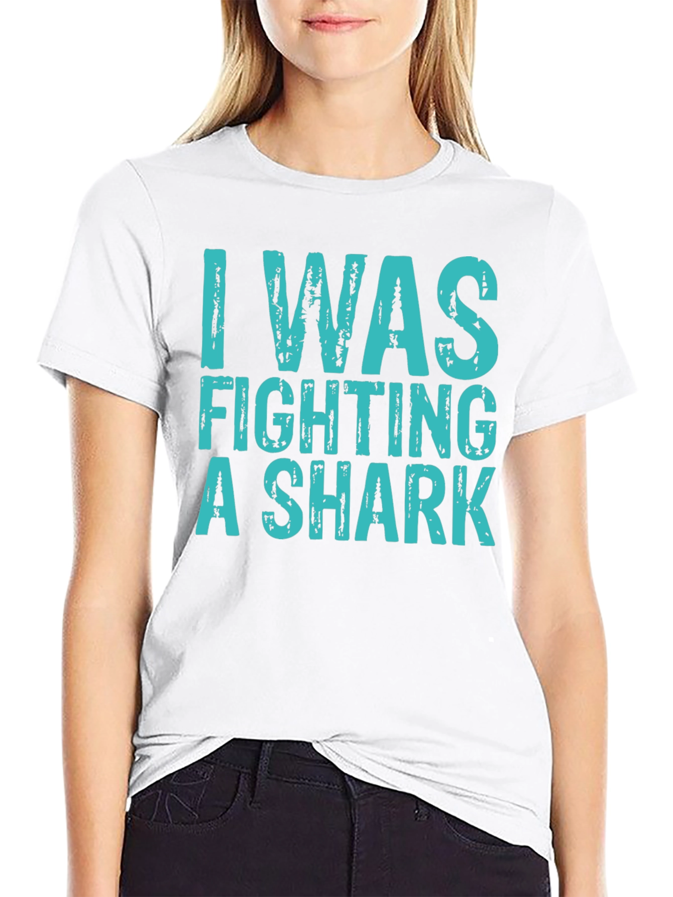 I Was Fighting A Shark Graphic Tee