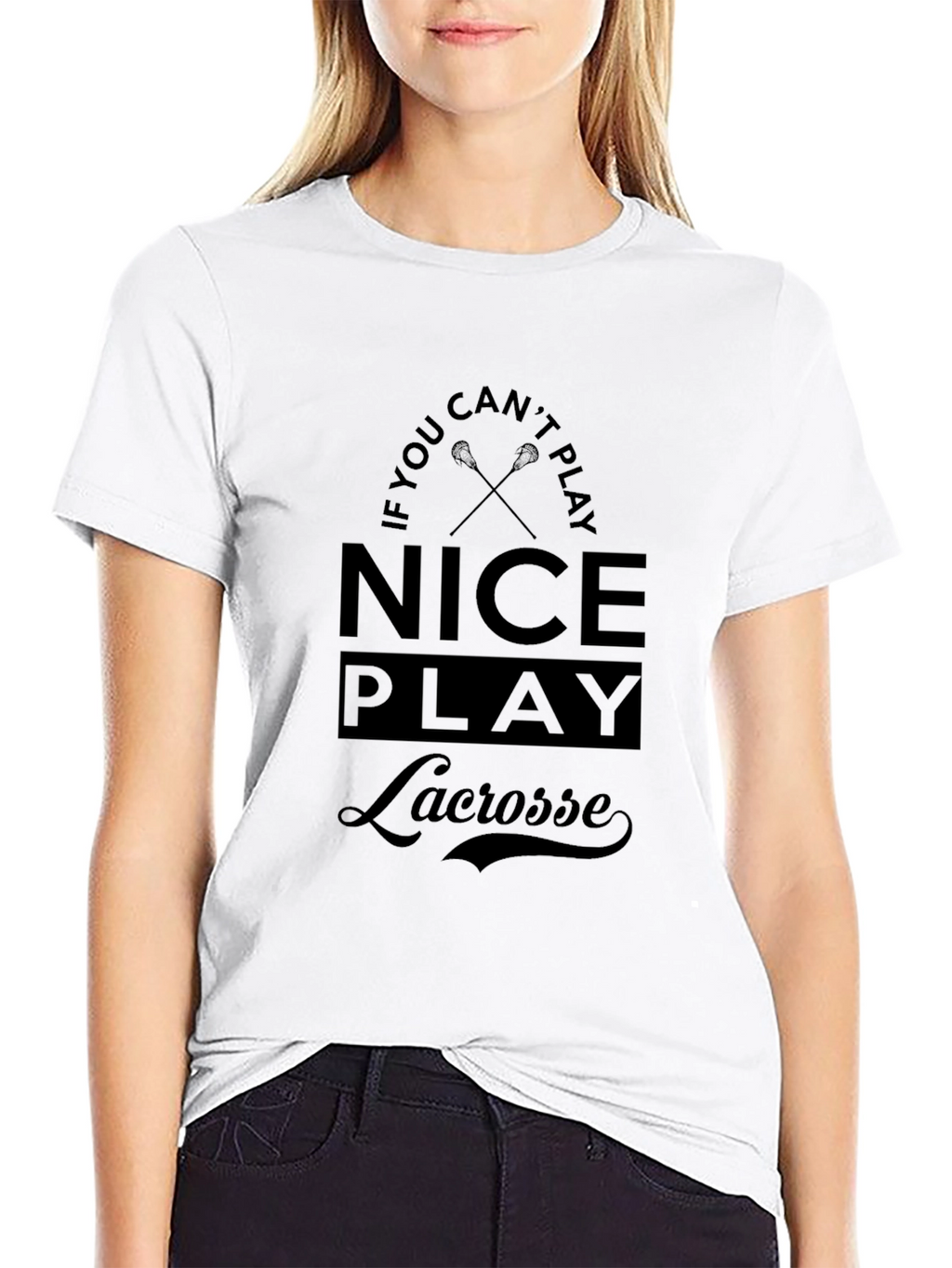 Nice Play Lacrosse Black T-Shirt