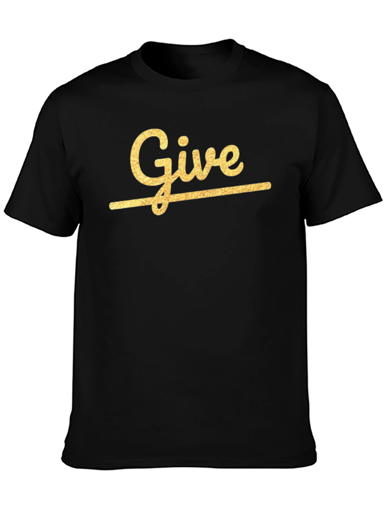 Give Graphic Print Crew Neck T-Shirt