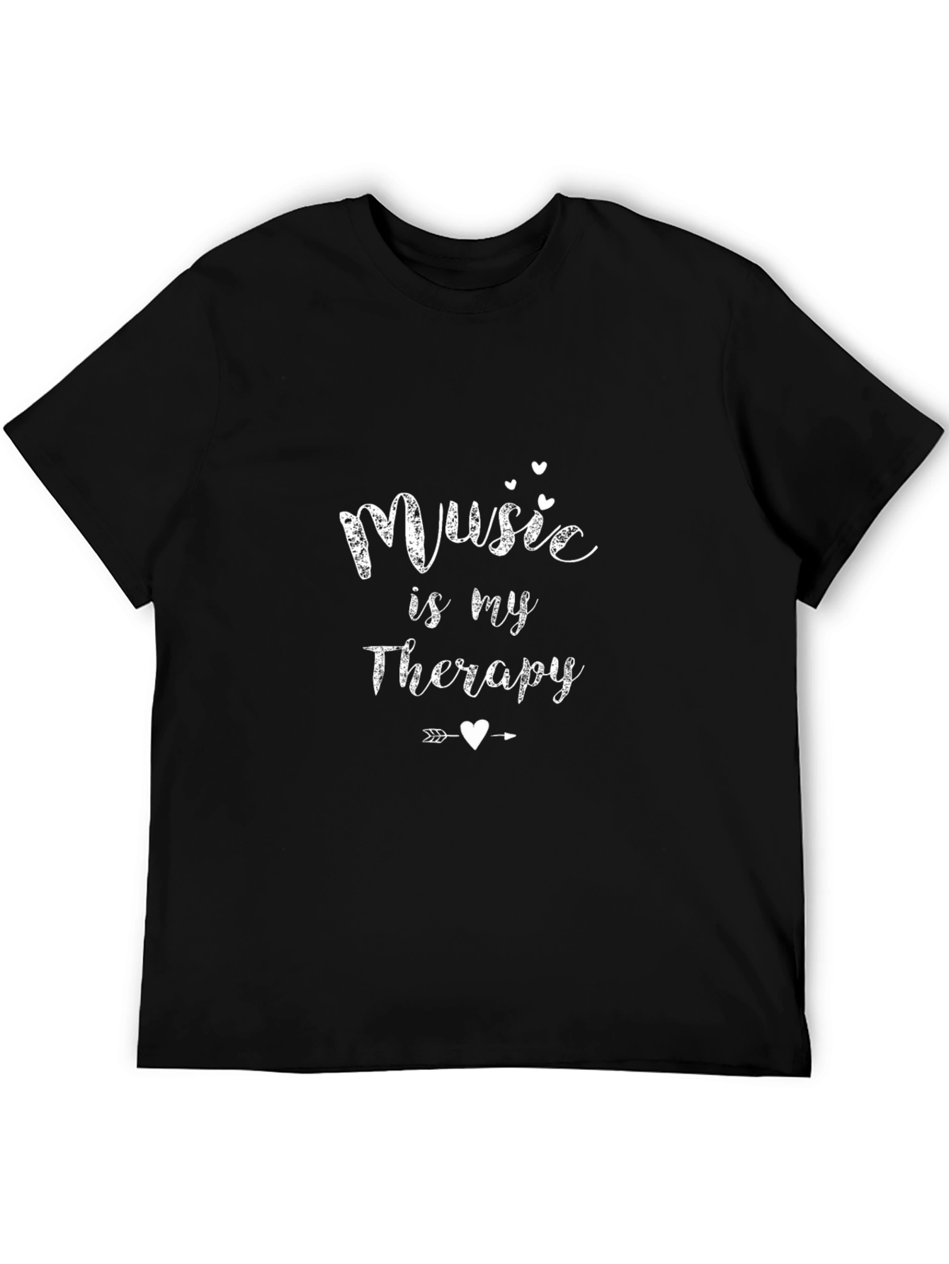 Music is my Therapy T-Shirt - Black