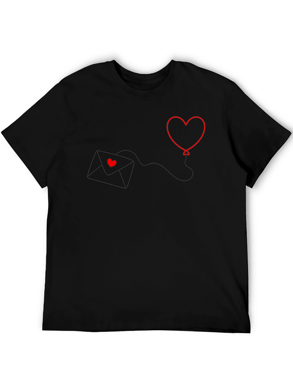 Heart Balloon T-Shirt: Love Letter Design