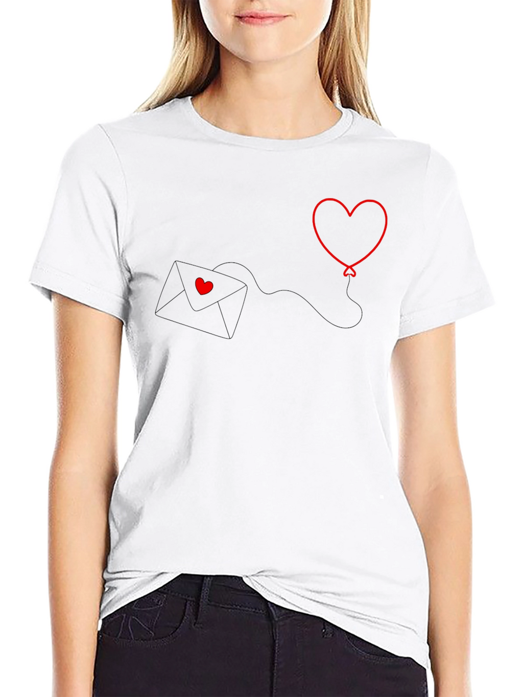 Heart Balloon T-Shirt: Love Letter Design