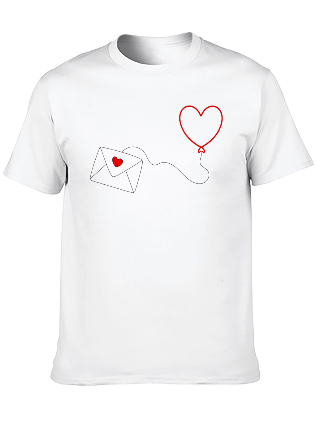 Heart Balloon T-Shirt: Love Letter Design