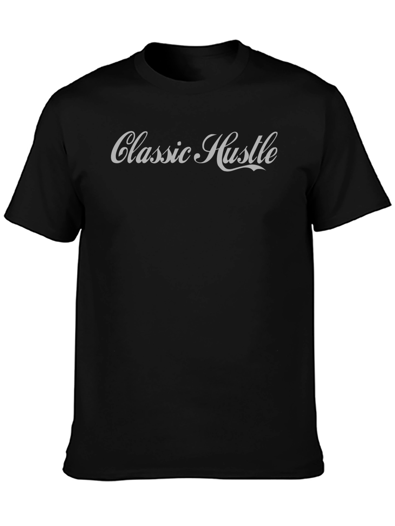 Classic Hustle Tee - Premium Black Cotton