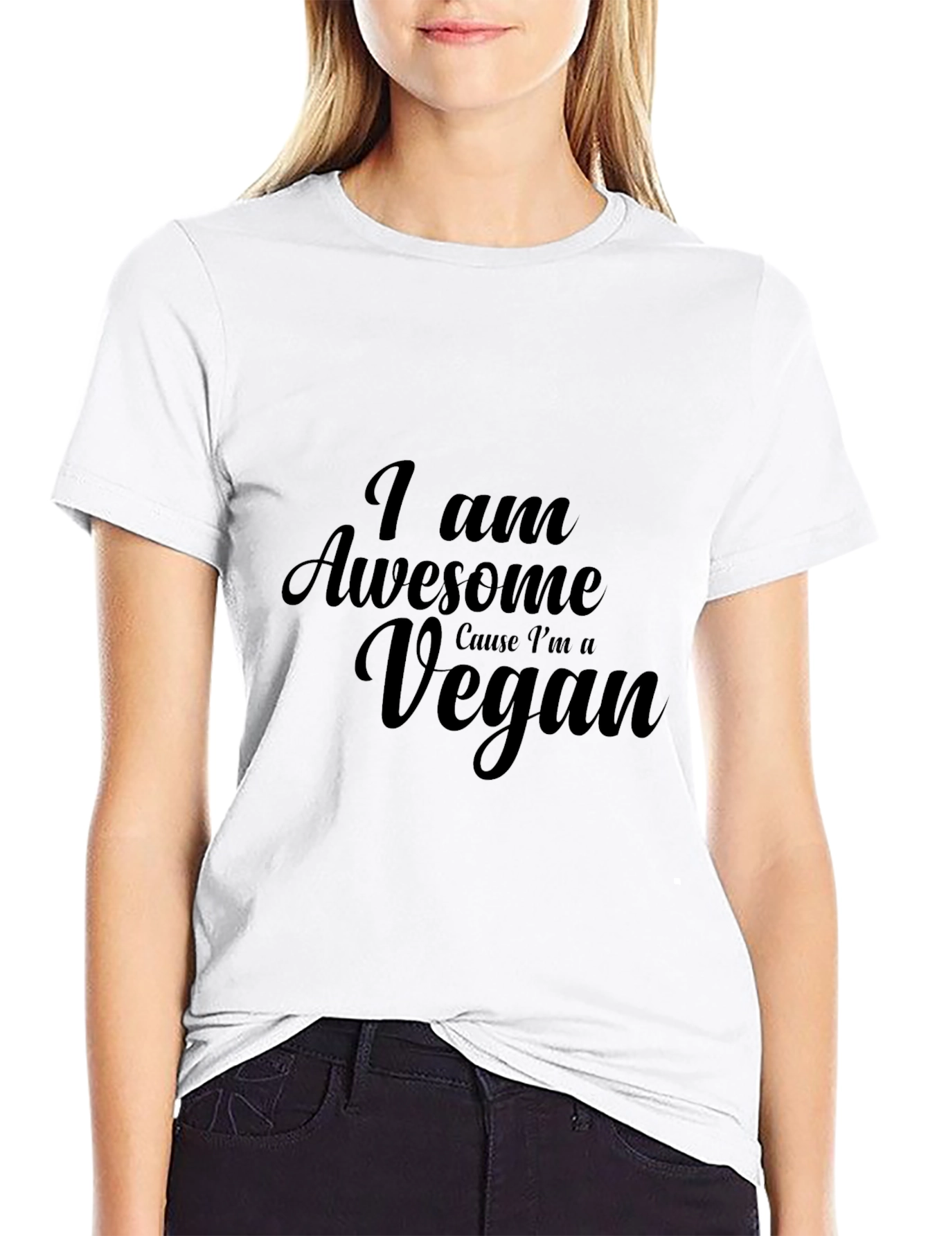 I am Awesome Cause Im a Vegan Black T-Shirt