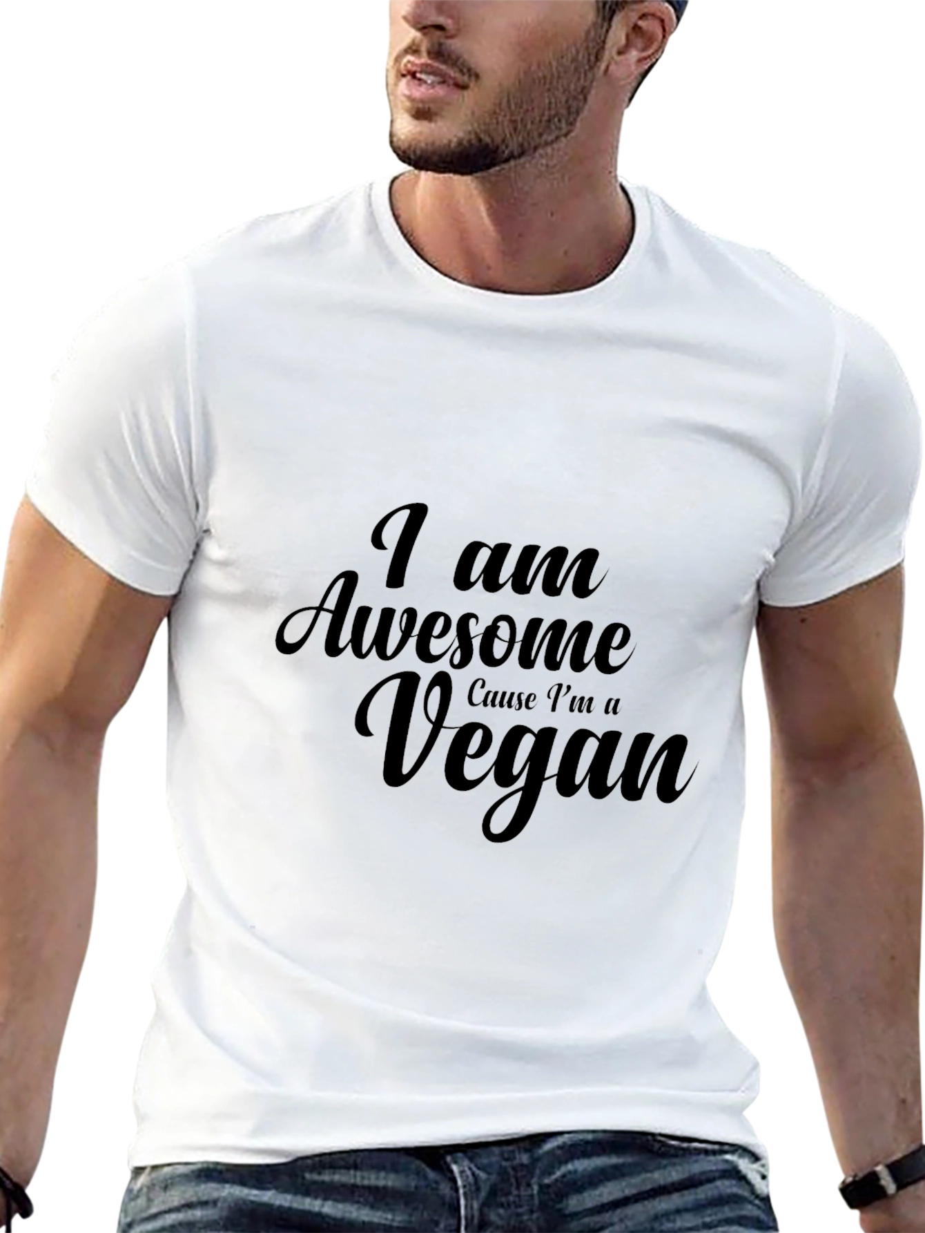 I am Awesome Cause Im a Vegan Black T-Shirt