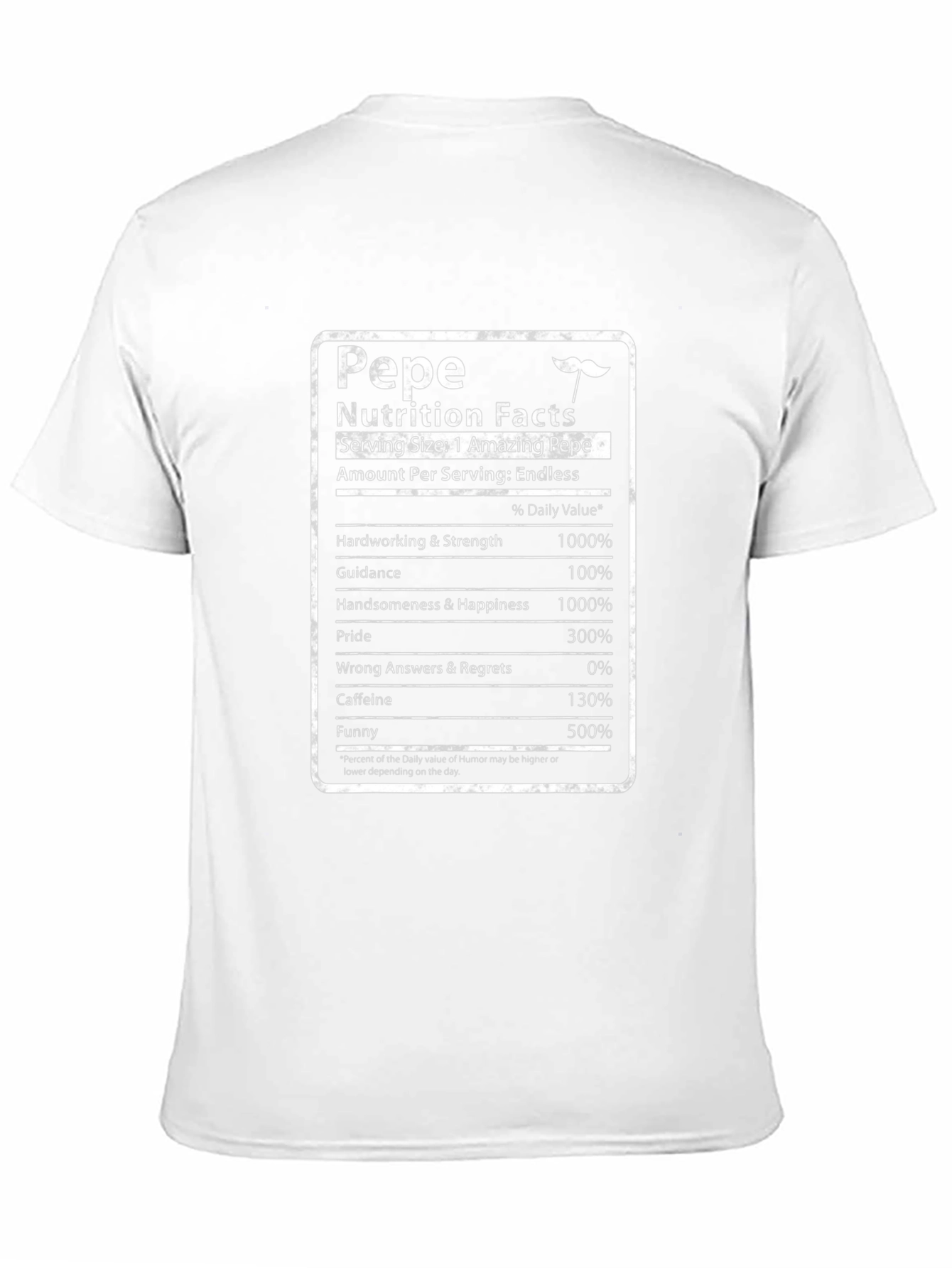 Pepe Nutrition Facts Black T-Shirt