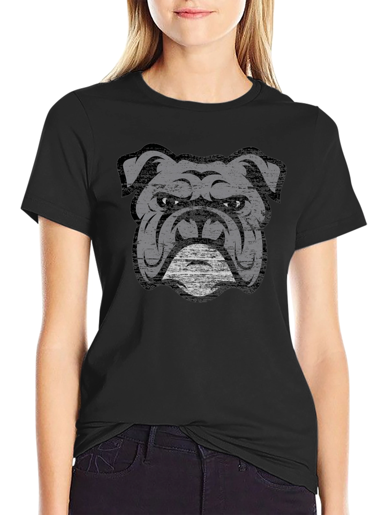 Vintage Bulldog Graphic T-Shirt