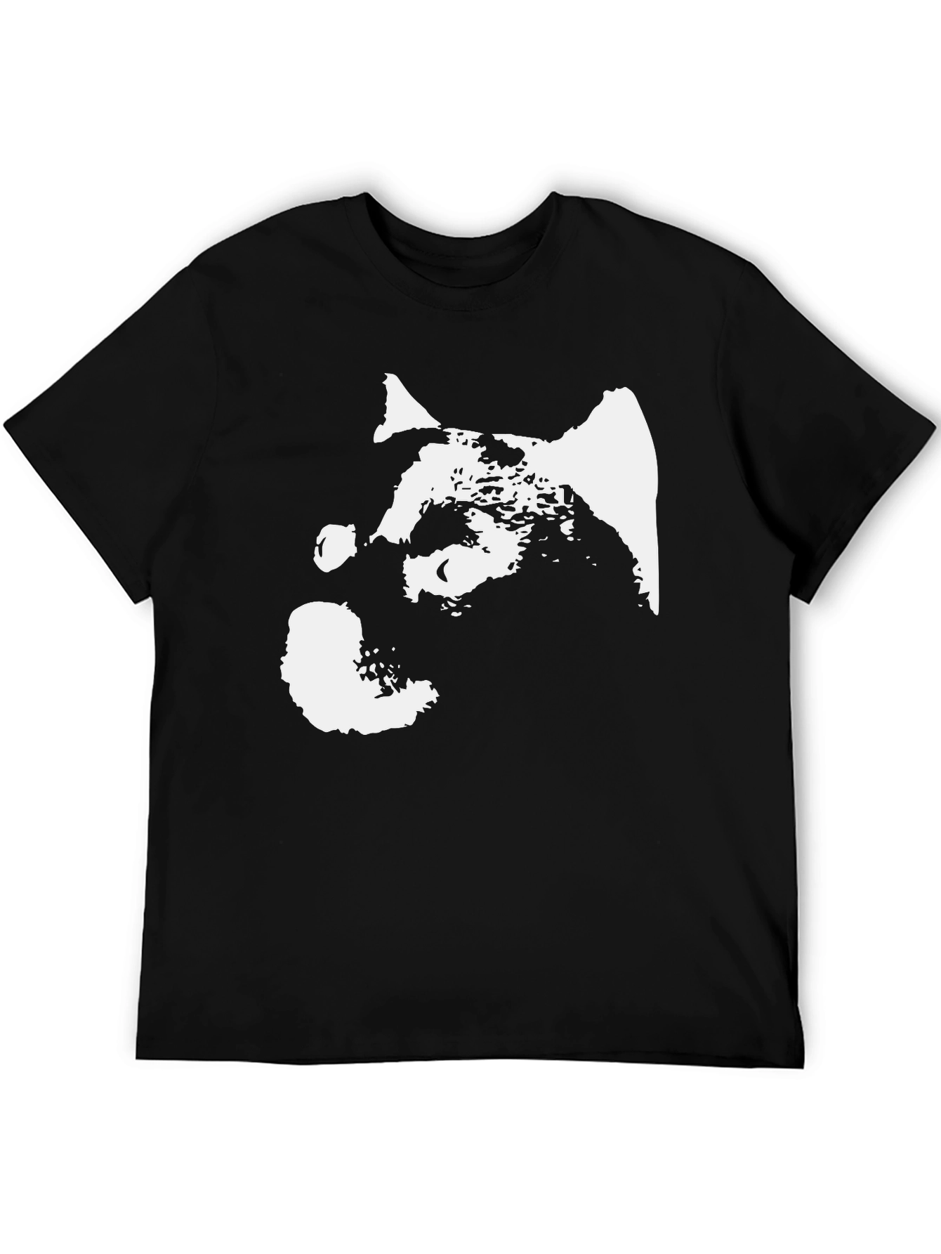 Abstract Dog Graphic Black T-Shirt