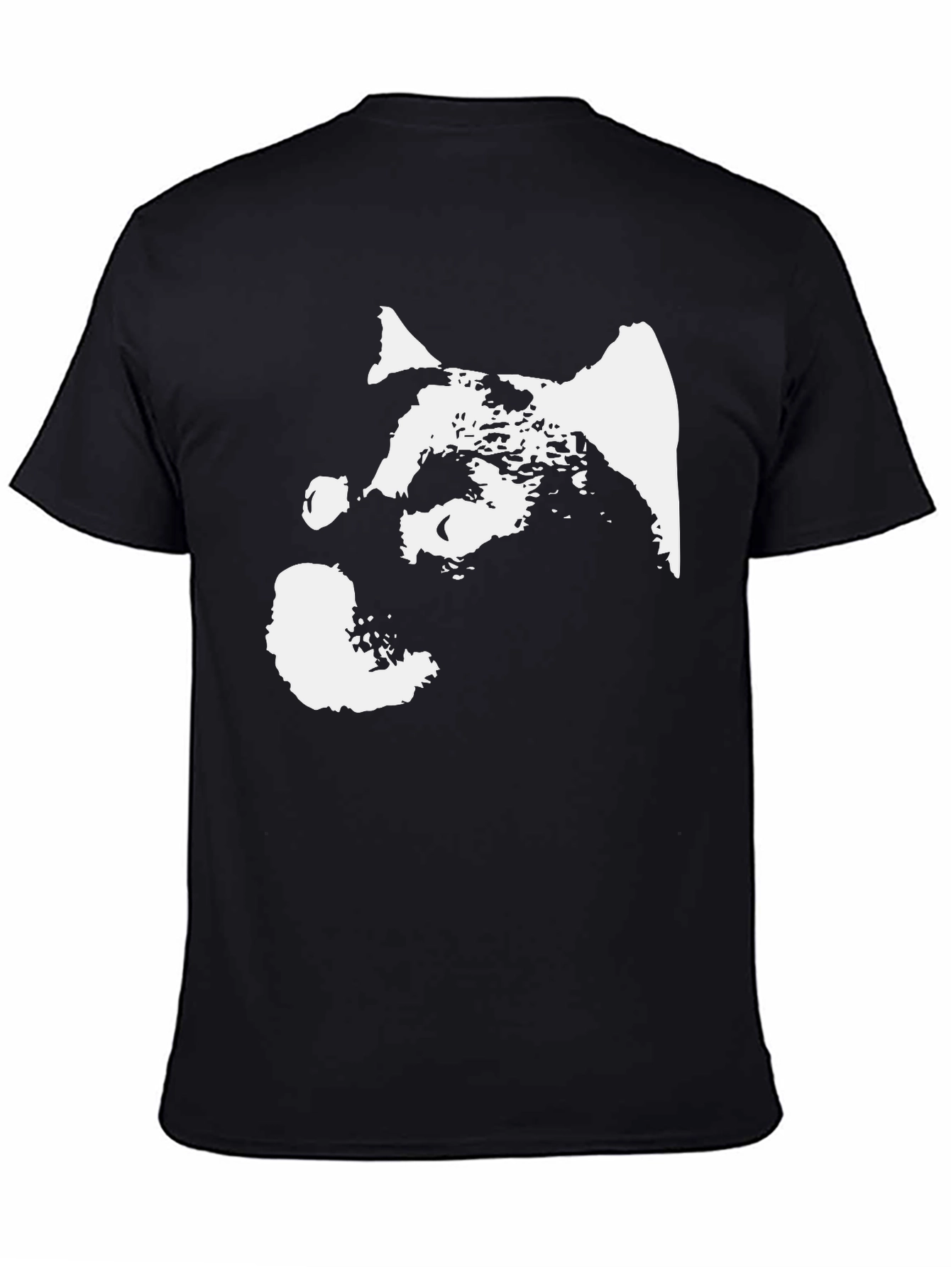 Abstract Dog Graphic Black T-Shirt