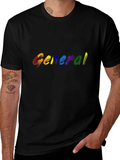Rainbow General T-Shirt - Black Cotton Blend